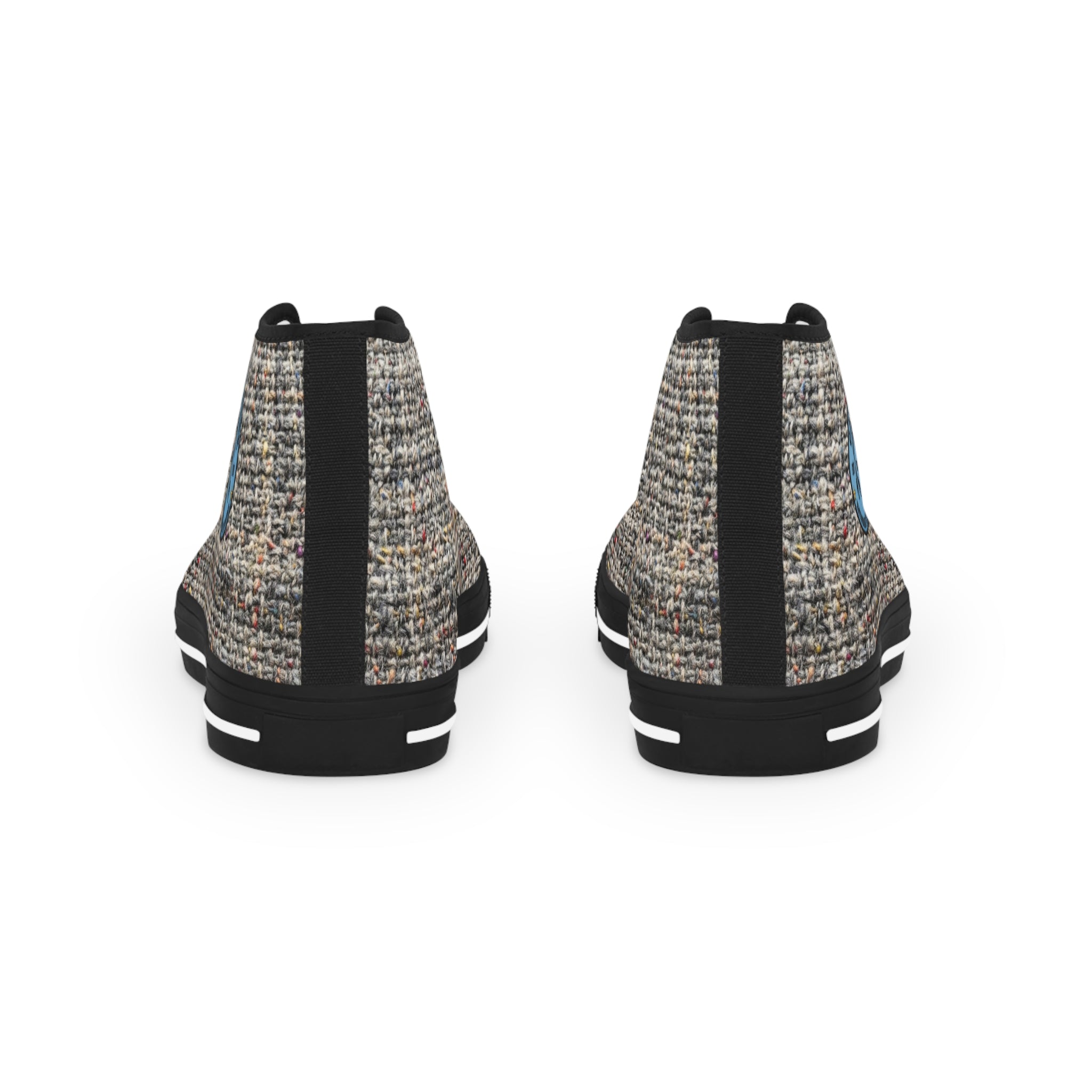 High Top Sneakers — Tweed Texture Men's Casual Athletic Shoes