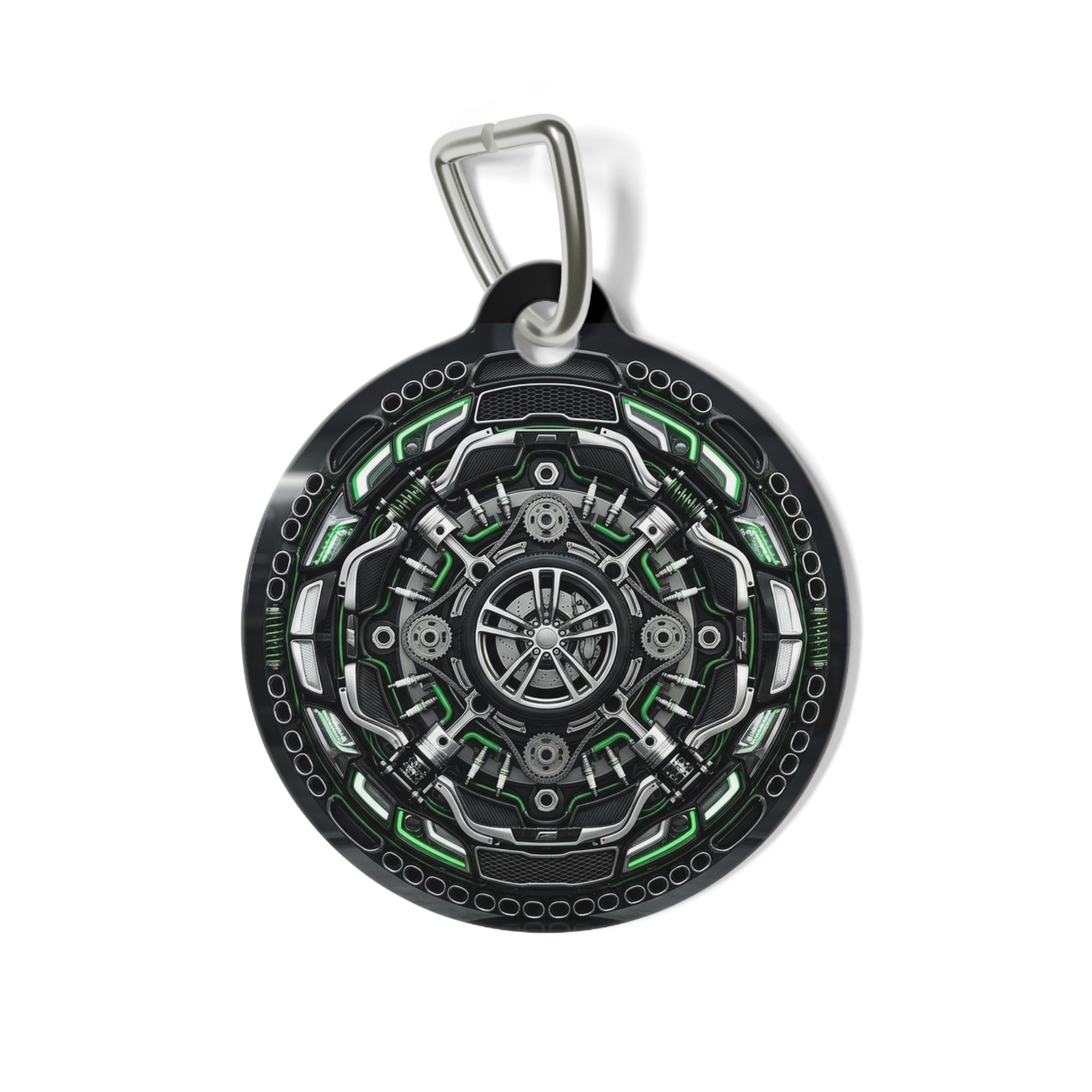 Pet Tag (Personalization) - Automotive Mandala Design