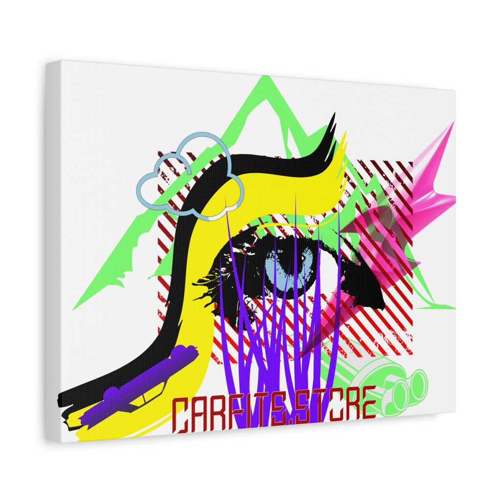 Automotive Pop Art Matte Canvas Print — Vibrant Abstract Wall Art