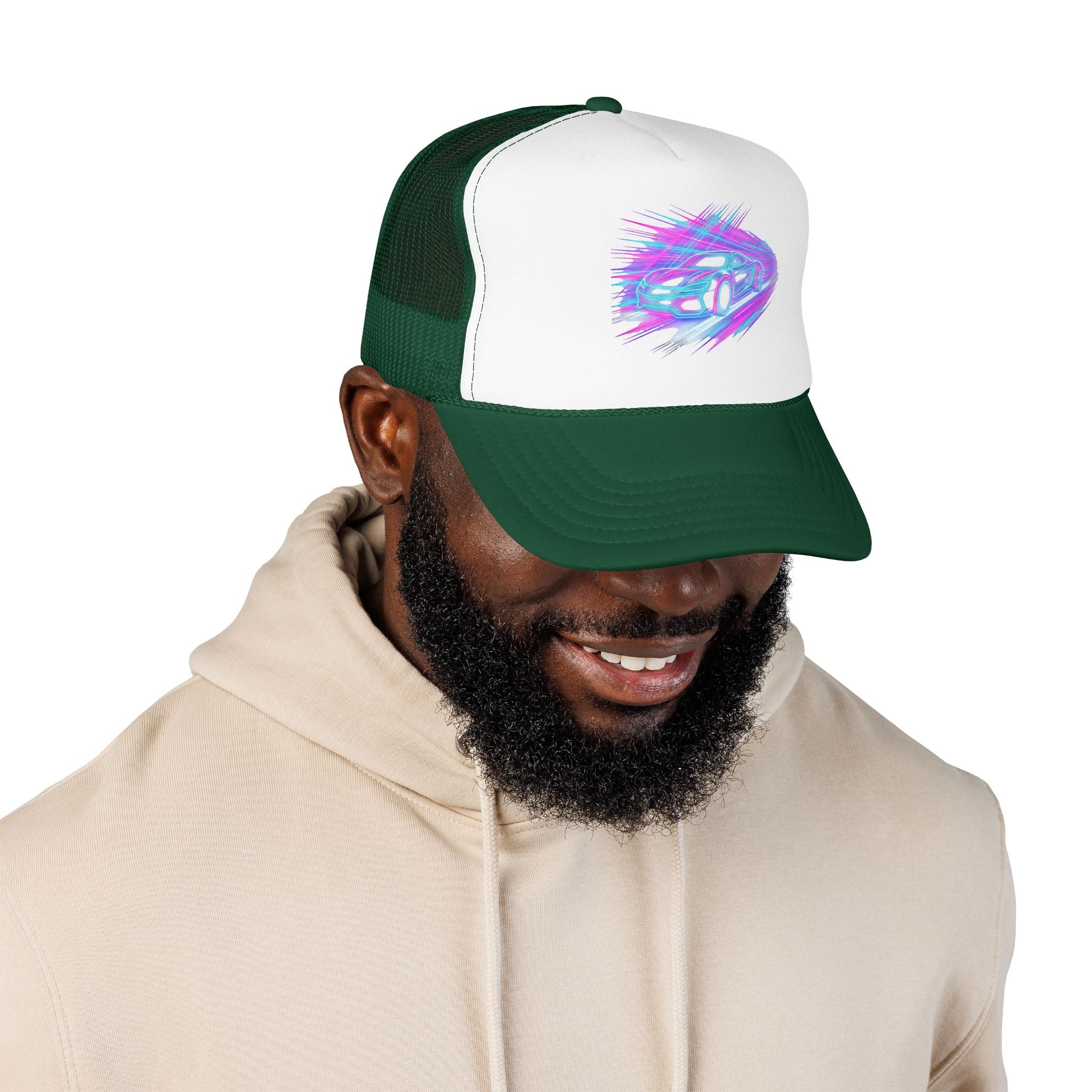 Neon Drift Racing Trucker Hat