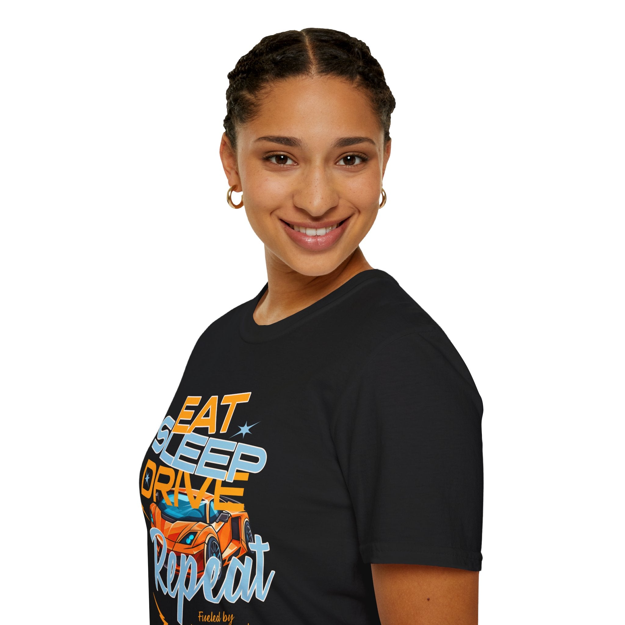 Eat Sleep Drive Repeat T-Shirt — Racing Car Graphic Tee for Motorsport Fans