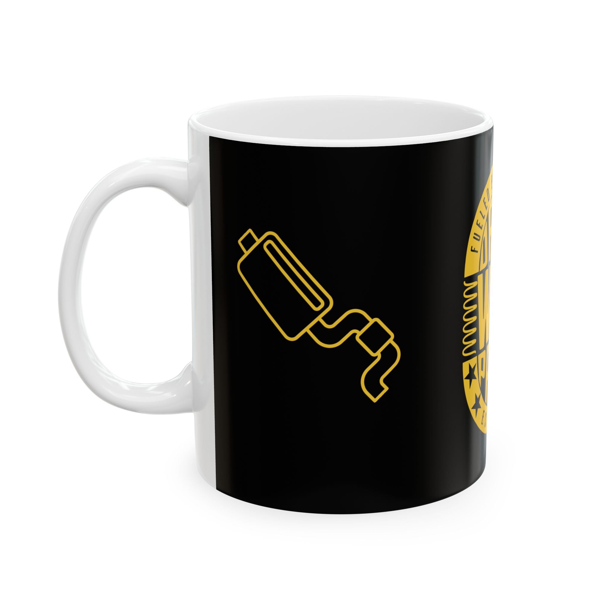 Drive With Pride Ceramic Mug – Yellow Emblem (11oz/15oz)