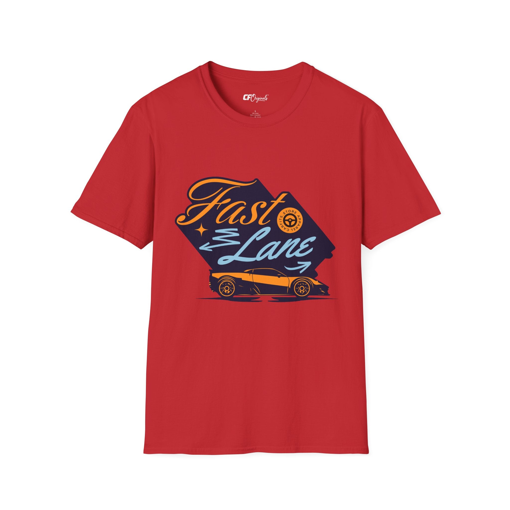 Fast Lane T-Shirt — Retro Racing Car Graphic Tee