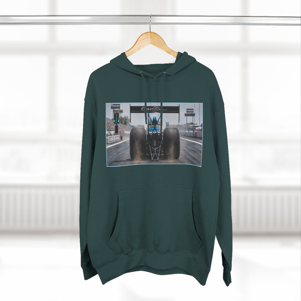 Racing Dragster Hoodie — "Land of 10,000HP" Fleece Pullover