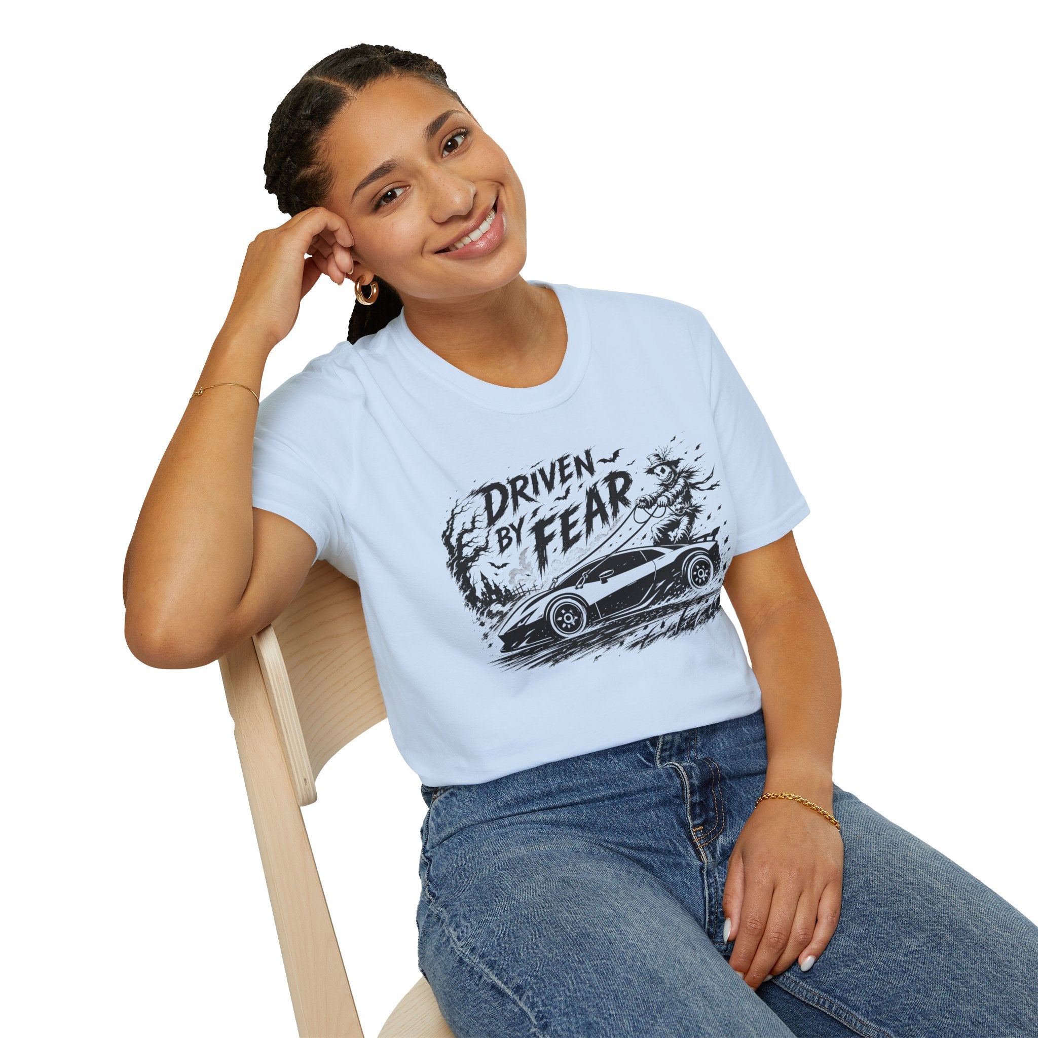 Driven By Fear T‑Shirt — Horror Sports Car Graphic Tee
