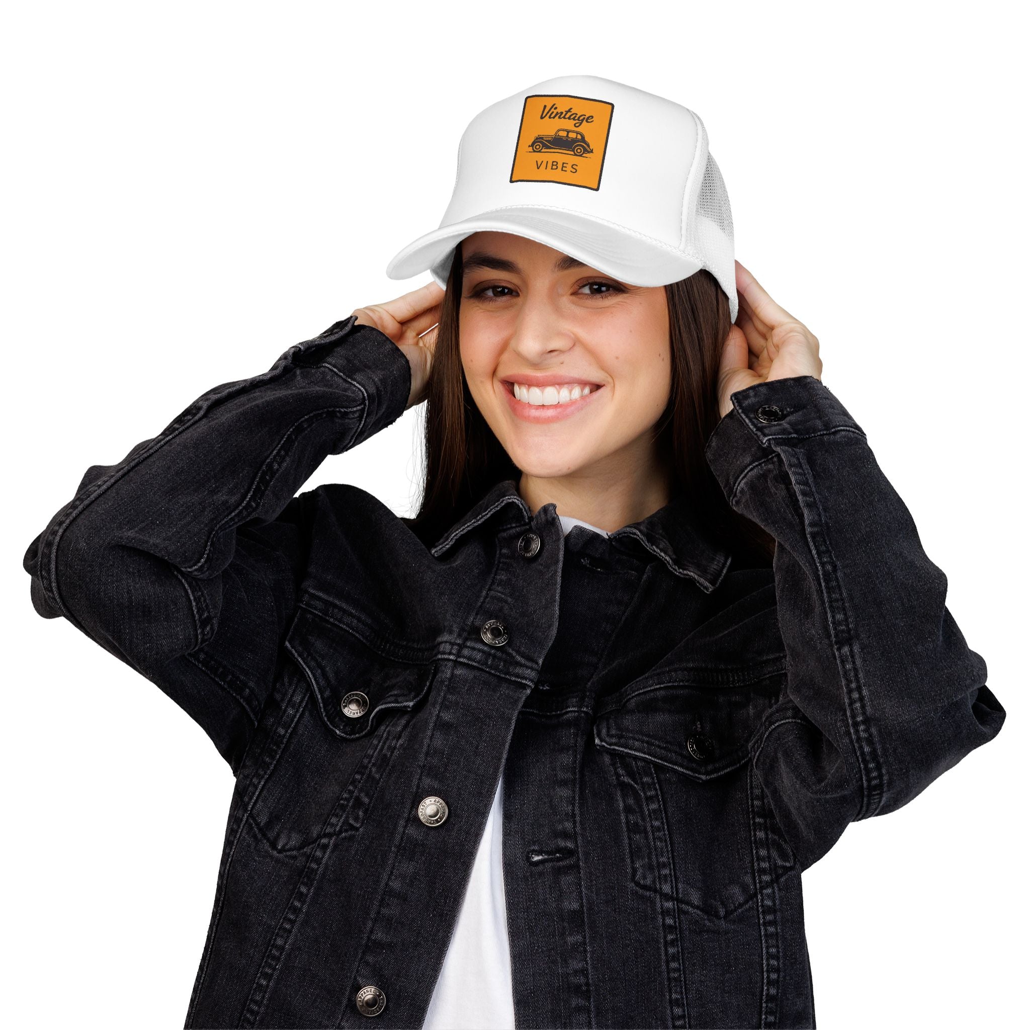 Vintage Vibes Trucker Hat — Retro Car Foam Cap