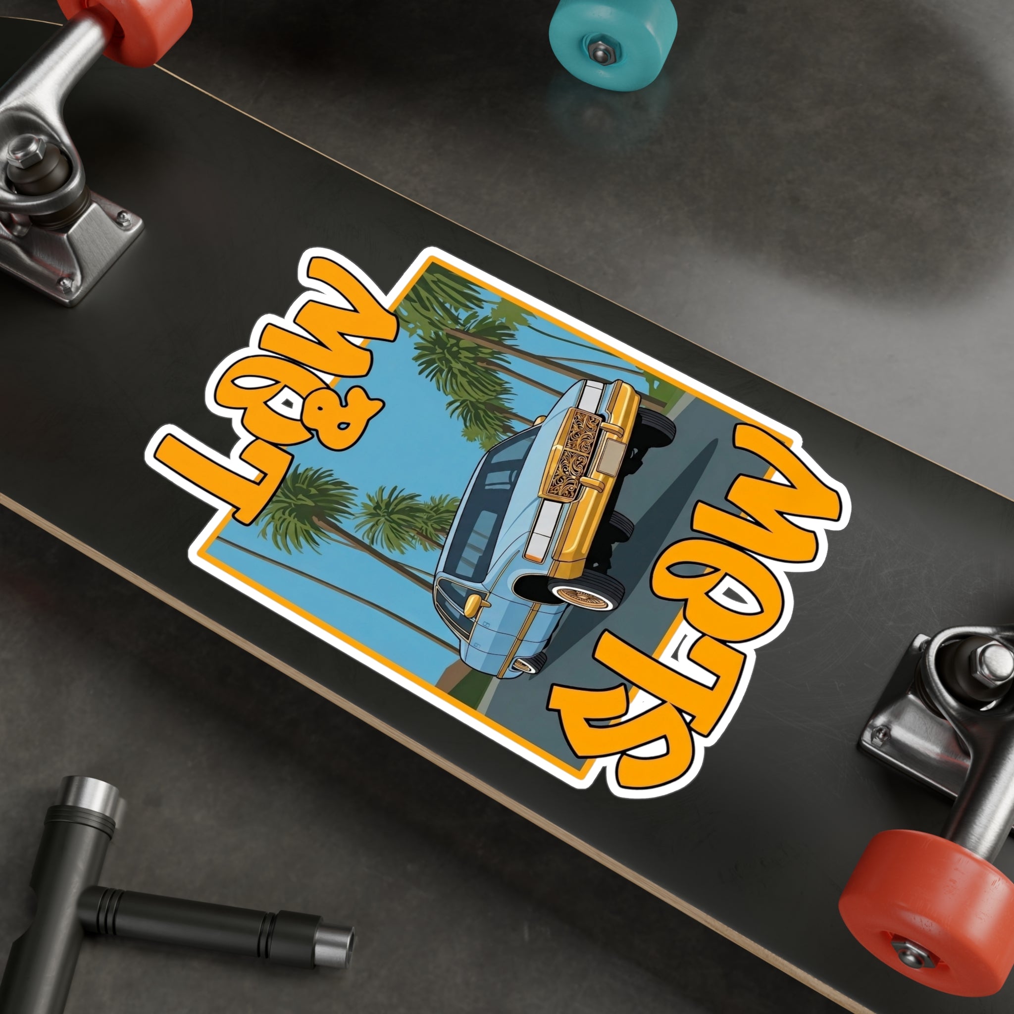 Low & Slow Car Sticker — Vintage Lowrider Kiss-Cut Vinyl Decal