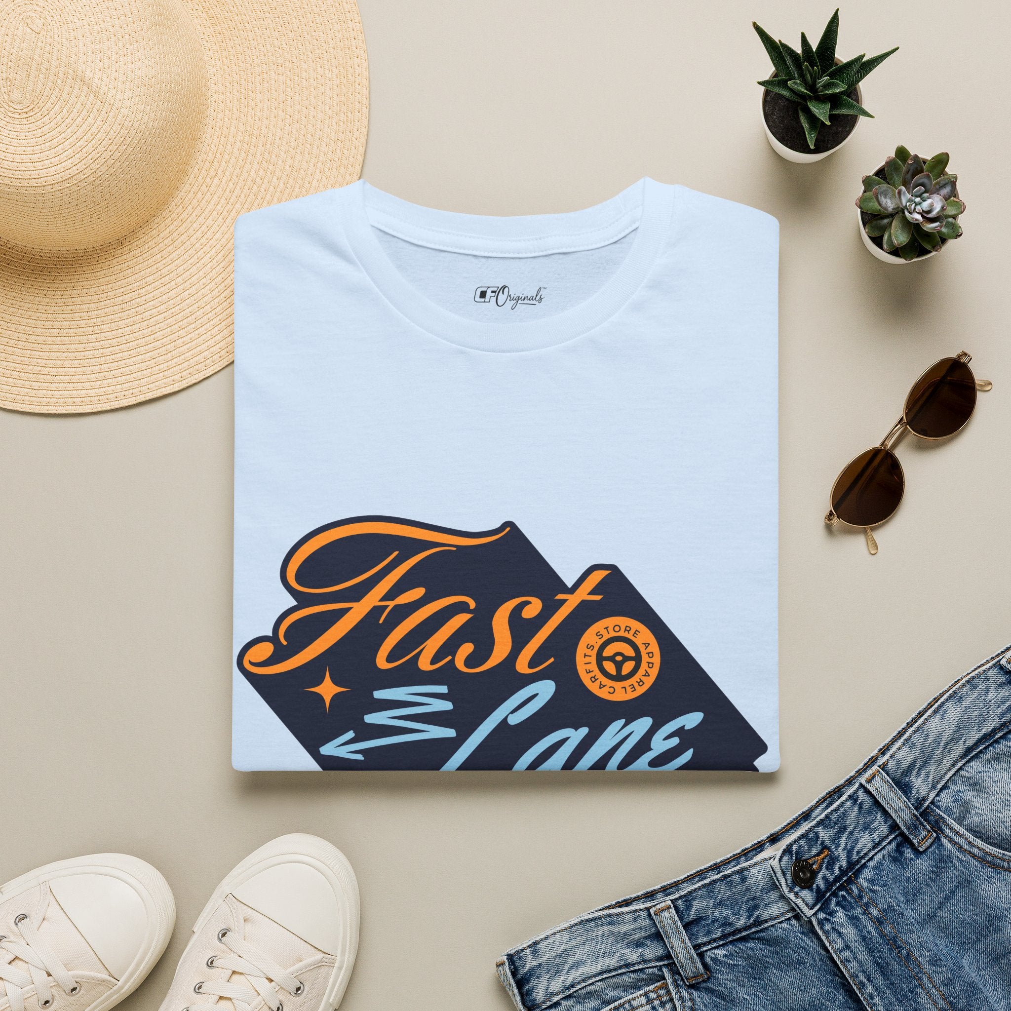Fast Lane T-Shirt — Retro Racing Car Graphic Tee
