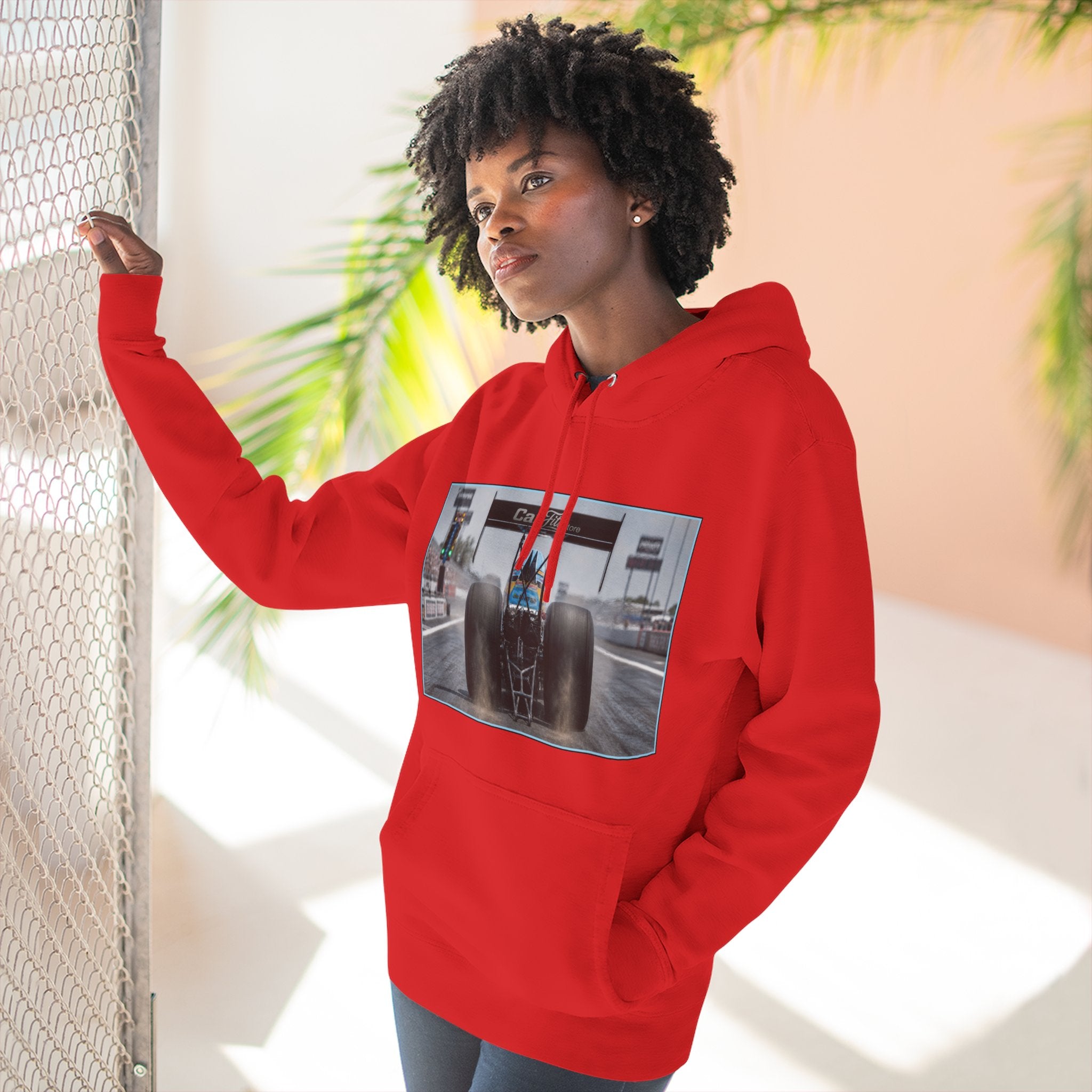 Racing Dragster Hoodie — "Land of 10,000HP" Fleece Pullover