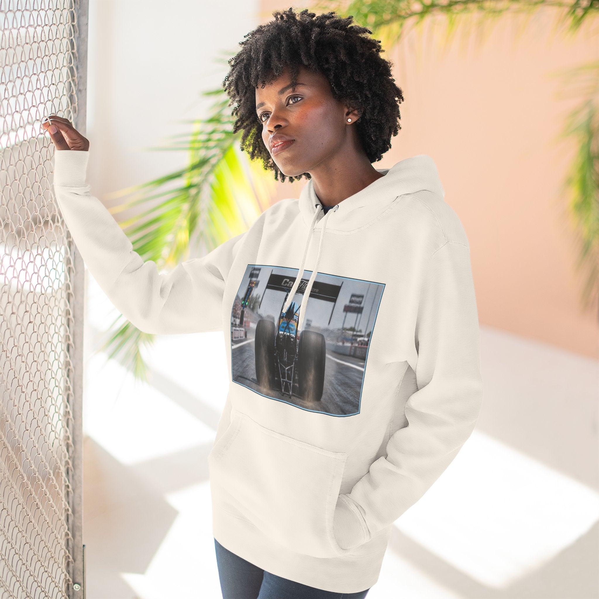 Racing Dragster Hoodie — "Land of 10,000HP" Fleece Pullover