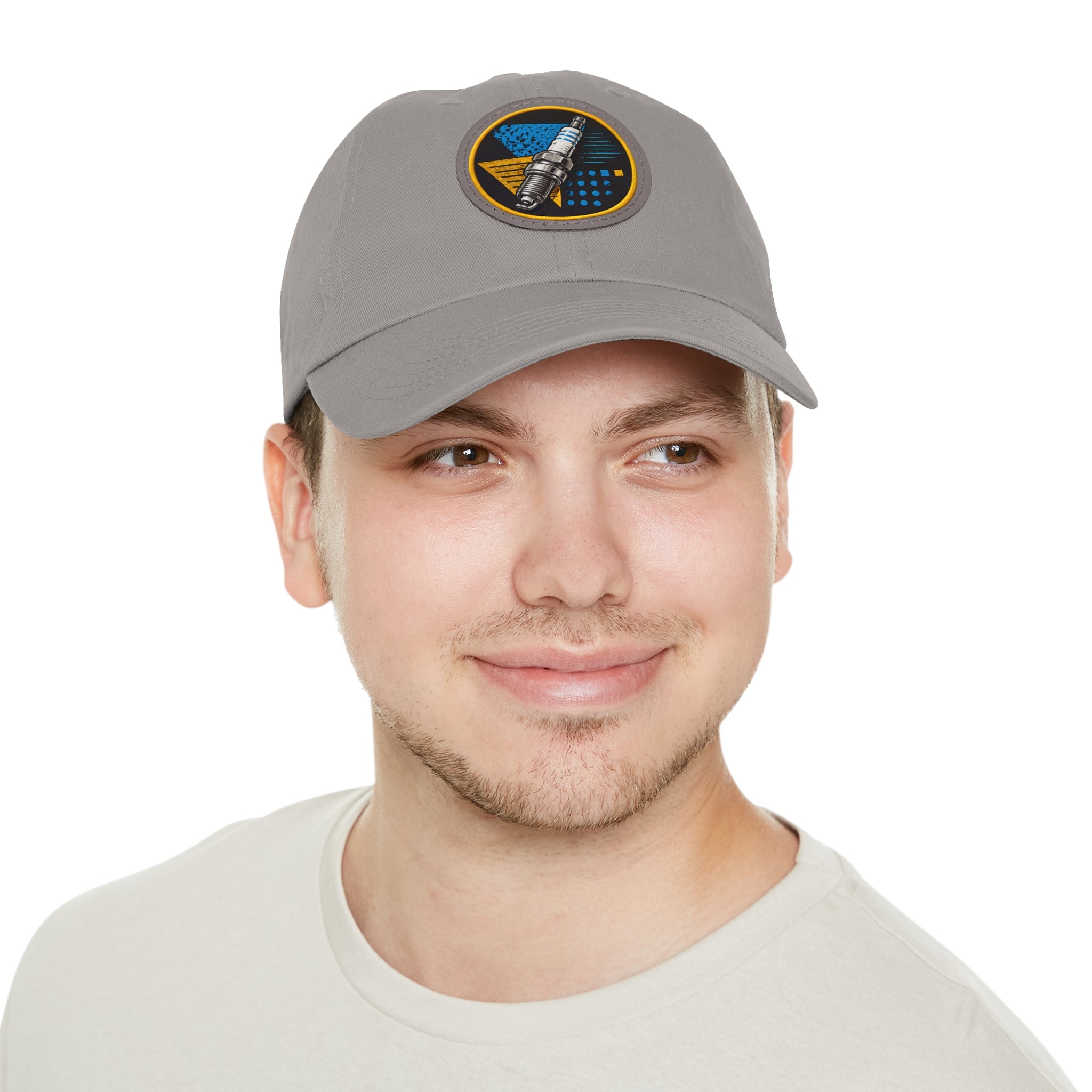 Spark Plug Patch Dad Hat — Vintage Automotive Mechanic Cap
