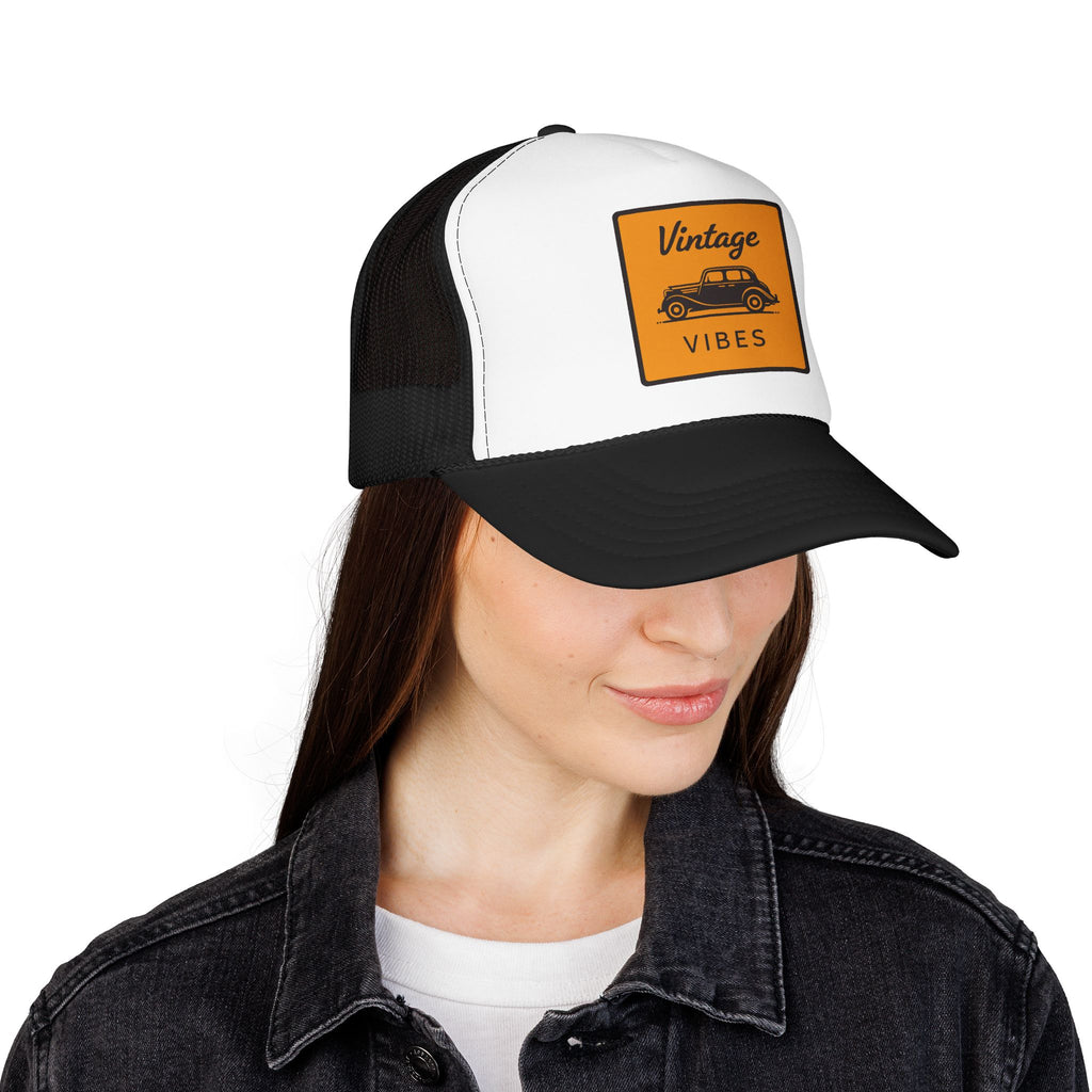 Vintage Vibes Trucker Hat — Retro Car Foam Cap