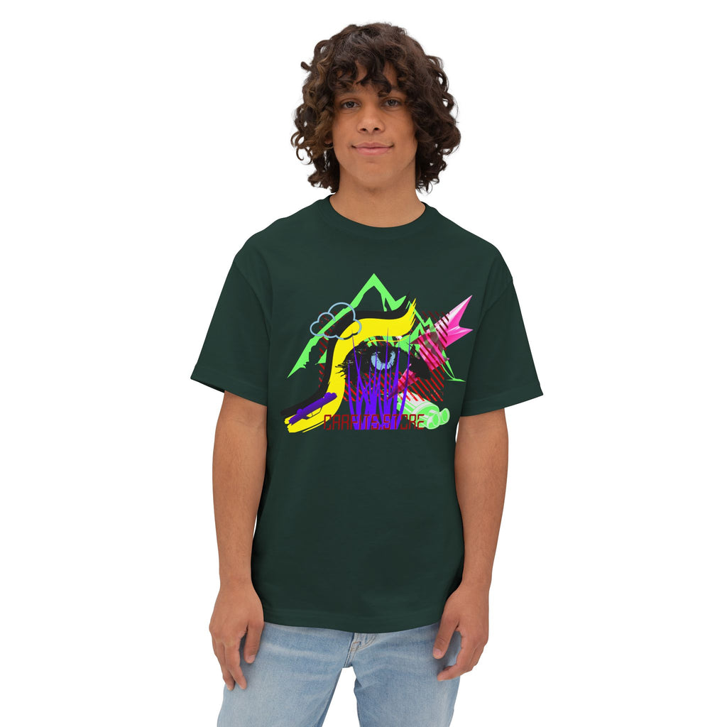 Neon Eye Boxy Tee — Retro Roadside Art Graphic Tee