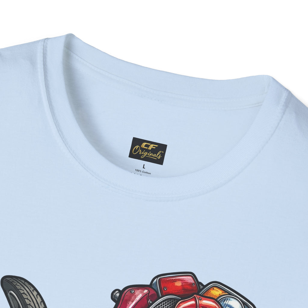 Colorful Mechanical Rose Graphic Tee