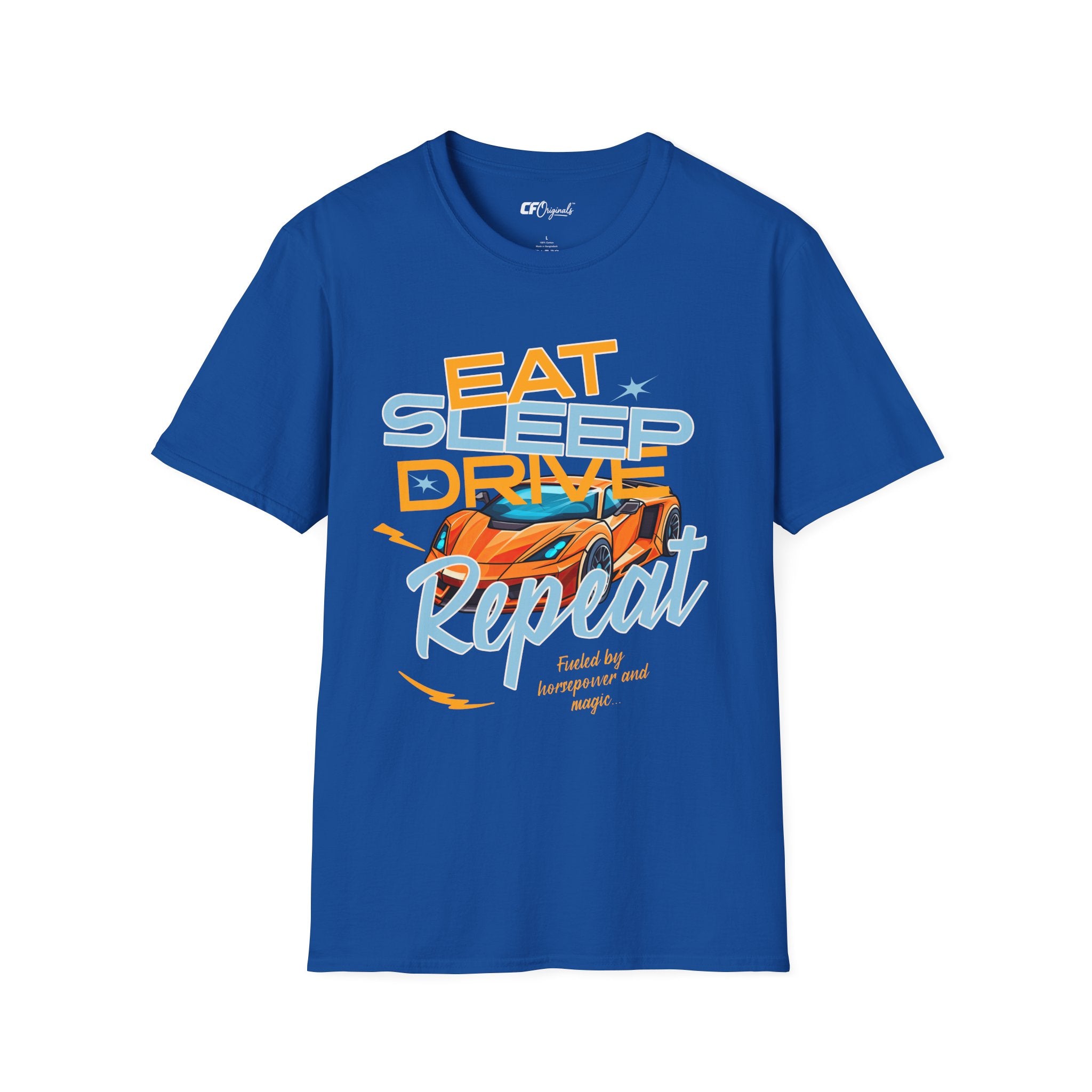Eat Sleep Drive Repeat T-Shirt — Racing Car Graphic Tee for Motorsport Fans