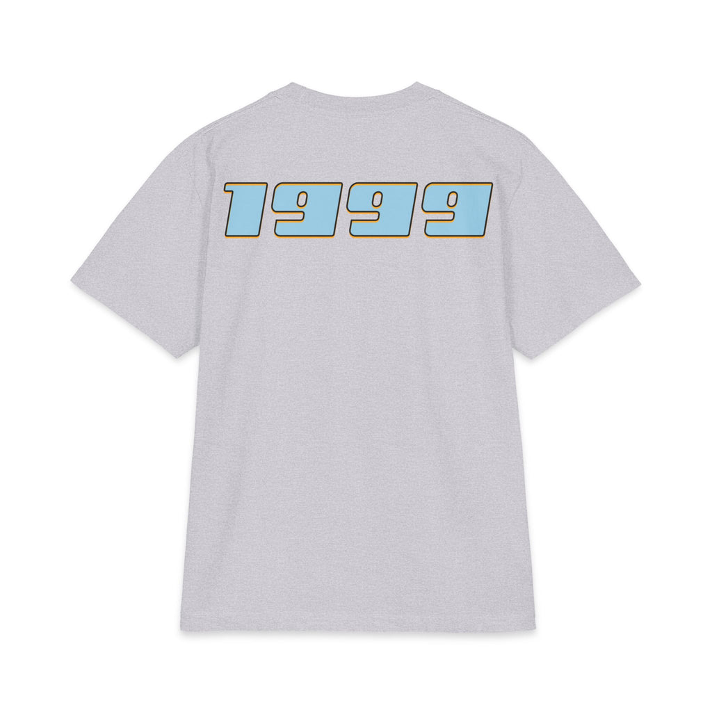 Classic Custom Mini-Truck Tee — Blue and Gold Graphic T-Shirt