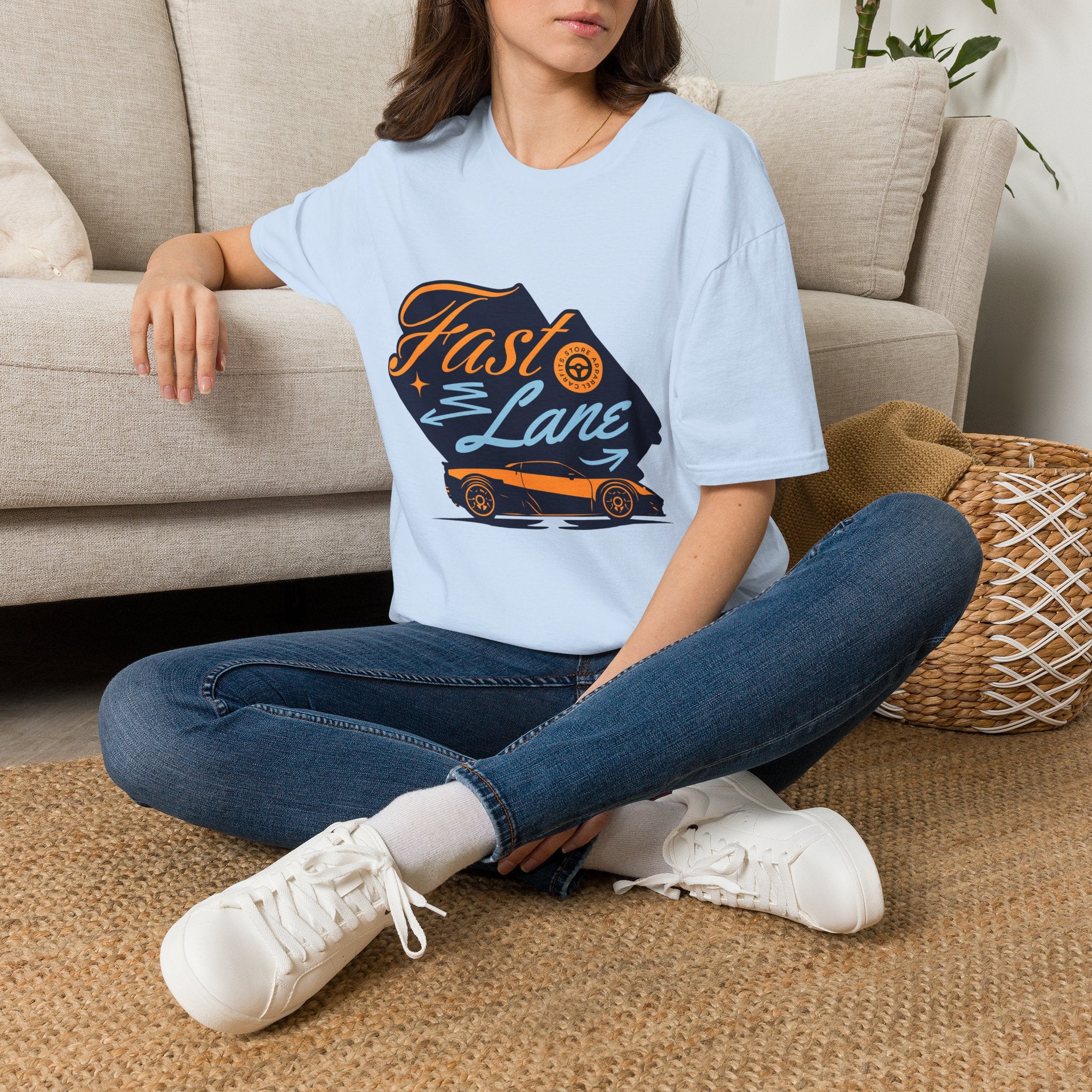 Fast Lane T-Shirt — Retro Racing Car Graphic Tee