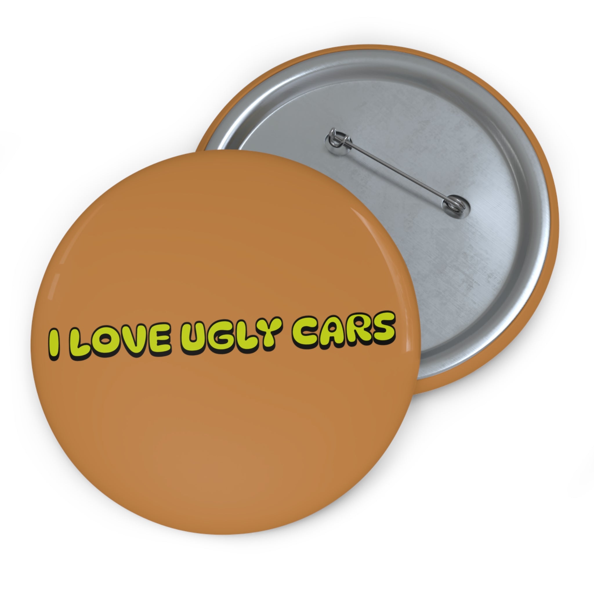 Pin Button — "I Love Ugly Cars" Retro Badge