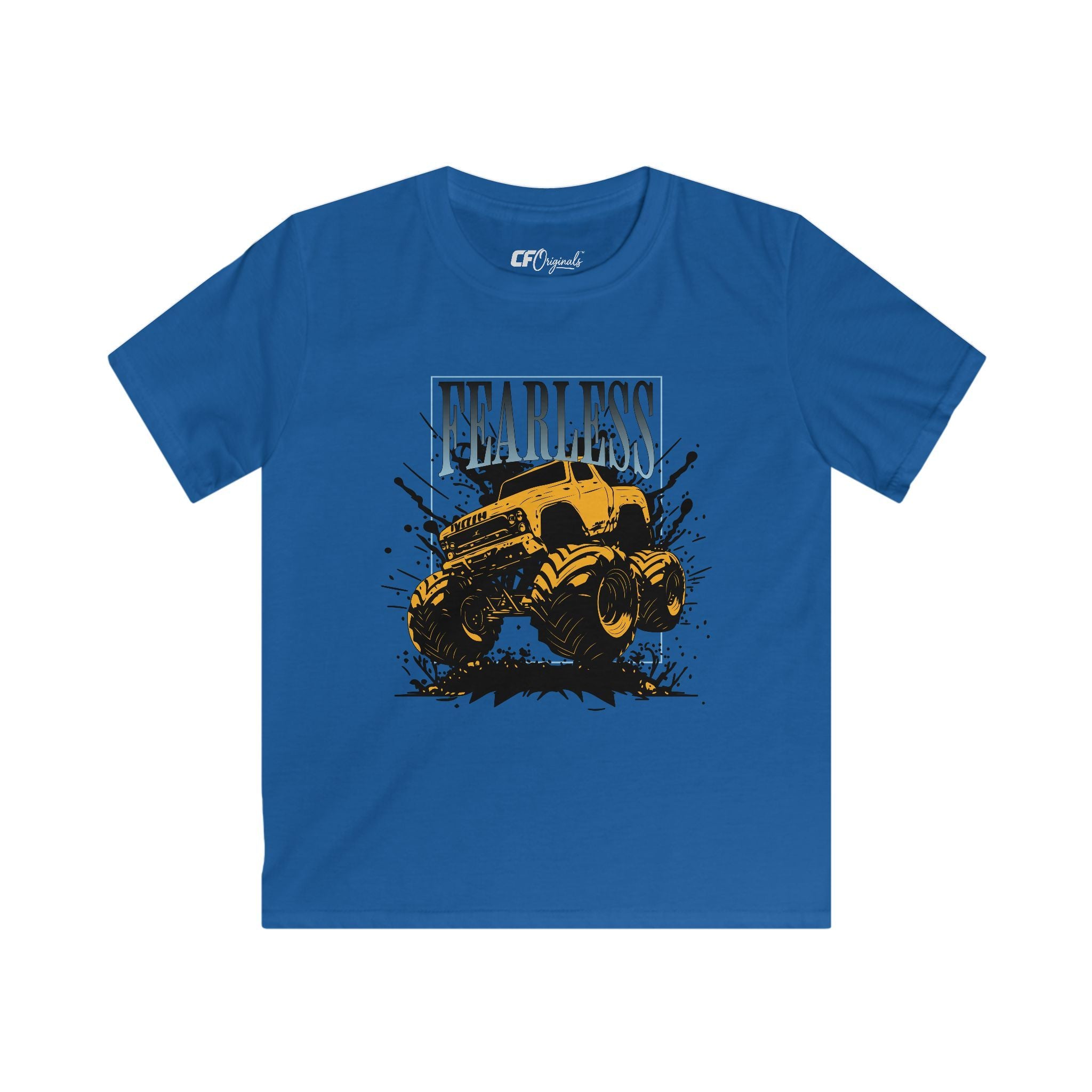 Kids Tee — "Fearless" Monster Truck Graphic Shirt