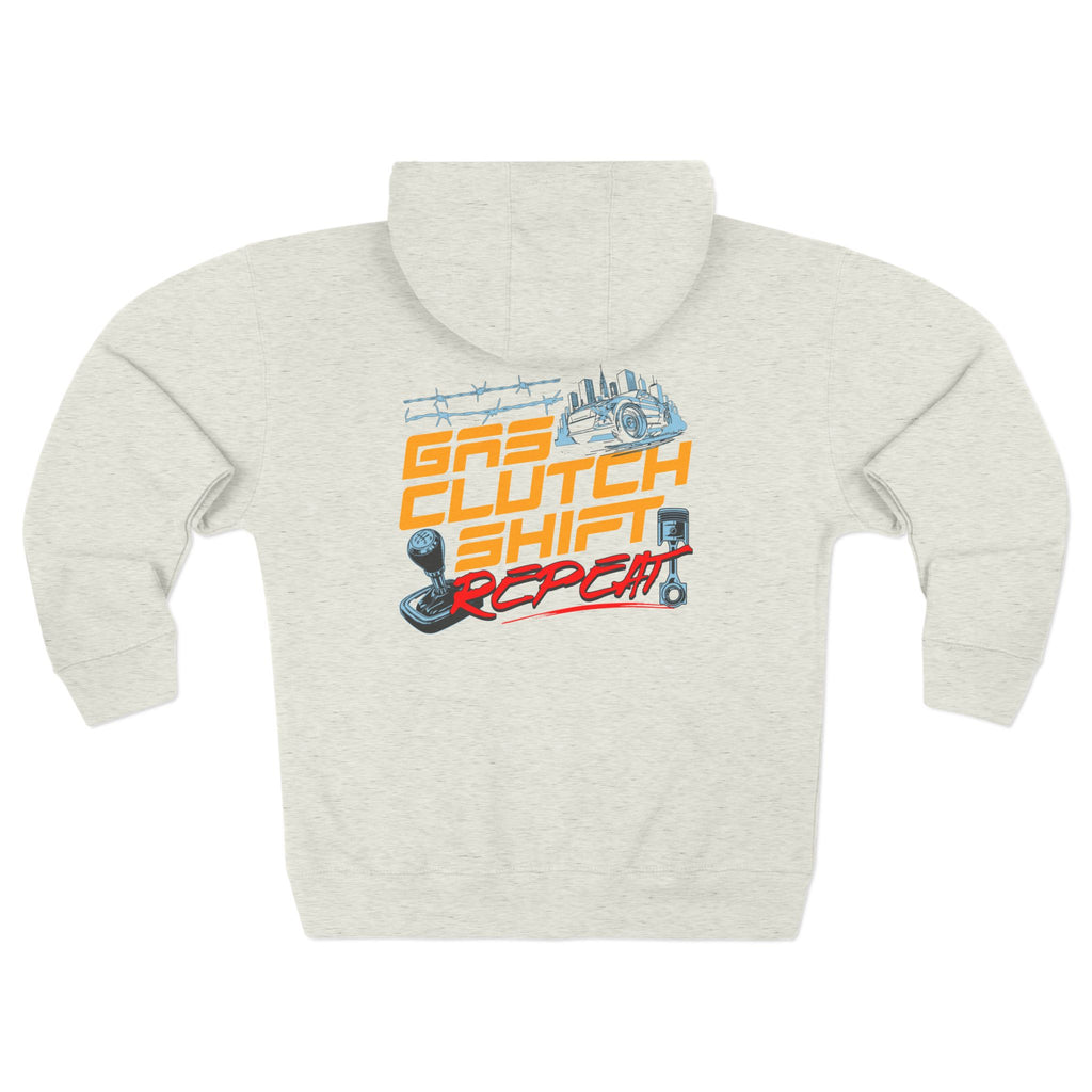 Zip Hoodie — Gas Clutch Shift Racing Zip-Up Hoodie
