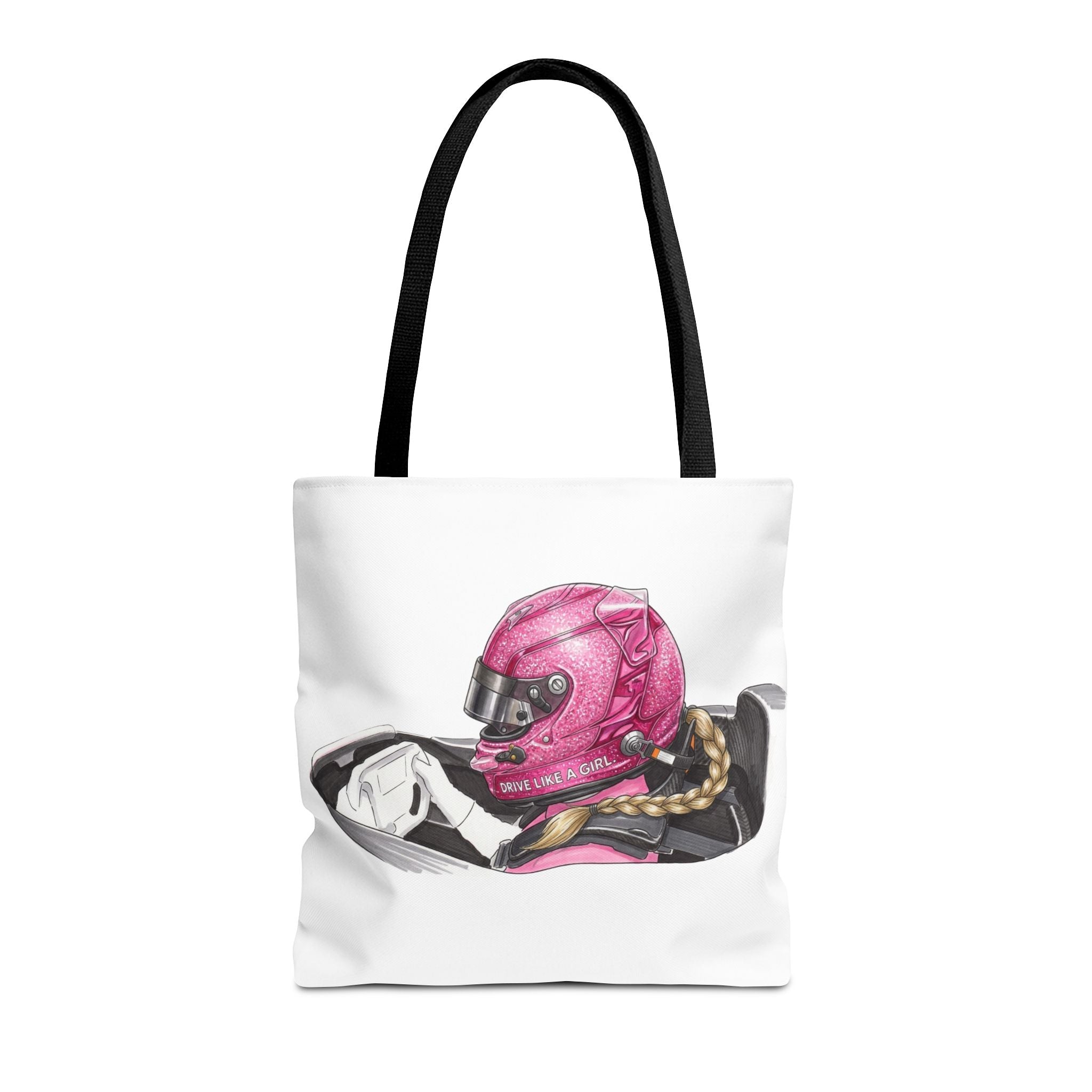 Drive Like a Girl - Pink Helmet Everyday Tote Bag