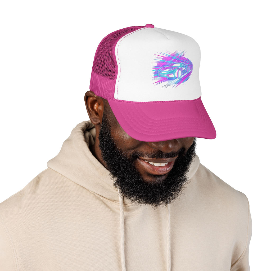 Neon Drift Racing Trucker Hat