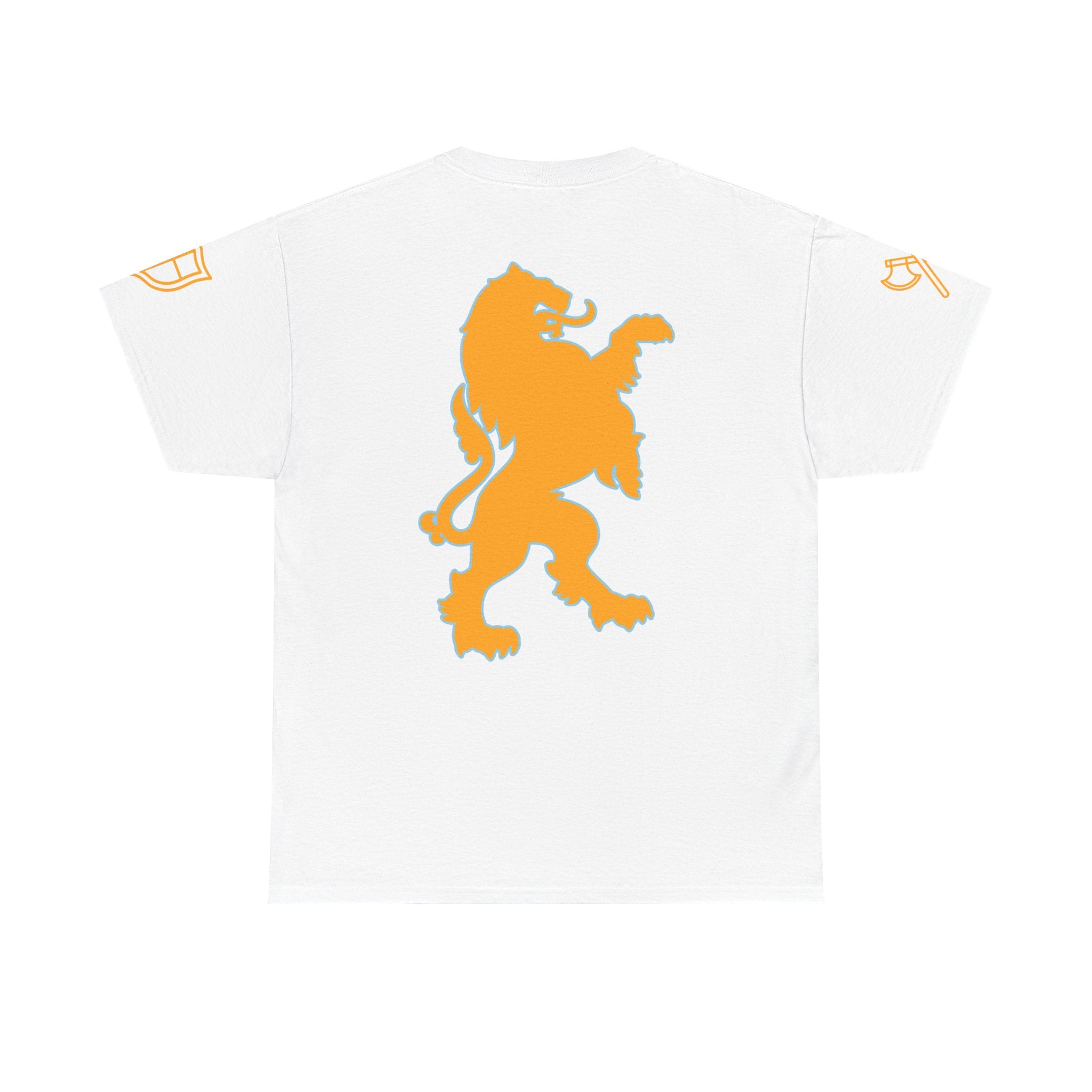 Lion Crest Tee — "Mane Line Auto" Vintage Heraldic Graphic Shirt