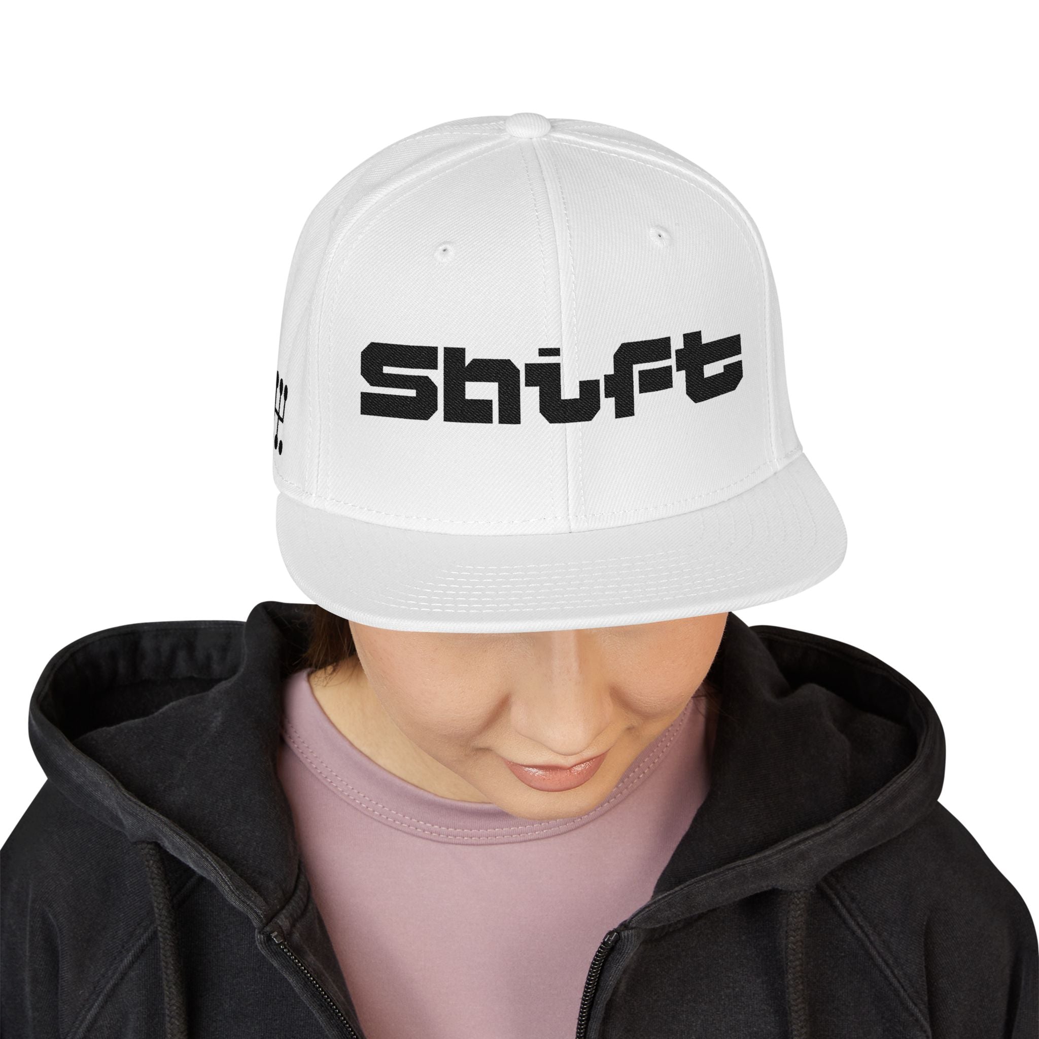 Embroidered 'Shift' Snapback Hat — Motorsport Logos