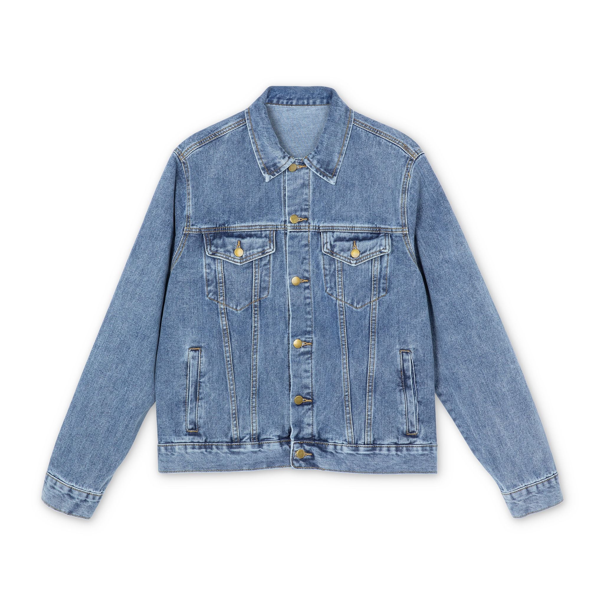 Denim Jacket — 'When Every Day Is Halloween' Vintage Hot Rod Back Print