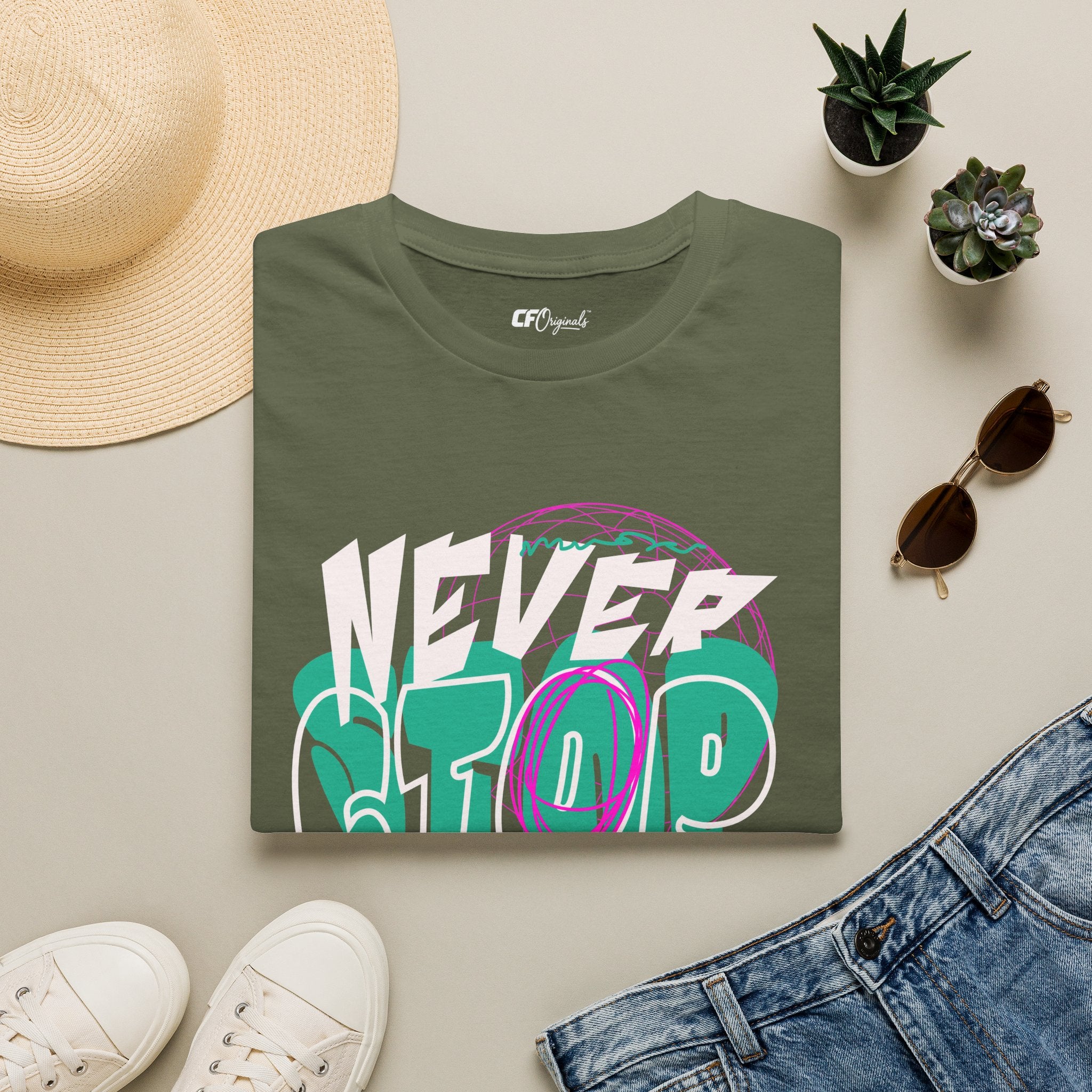 Never Stop Just Drive Graphic T‑Shirt