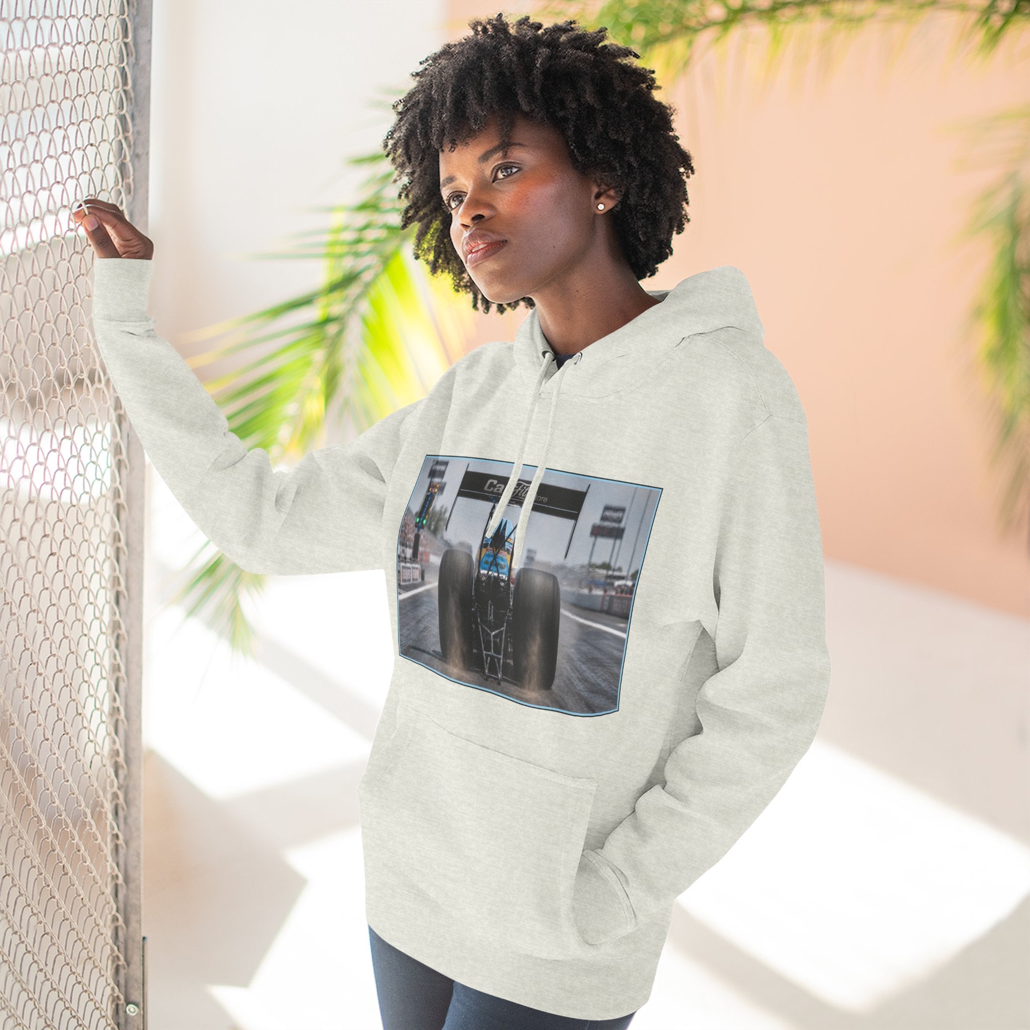 Racing Dragster Hoodie — "Land of 10,000HP" Fleece Pullover