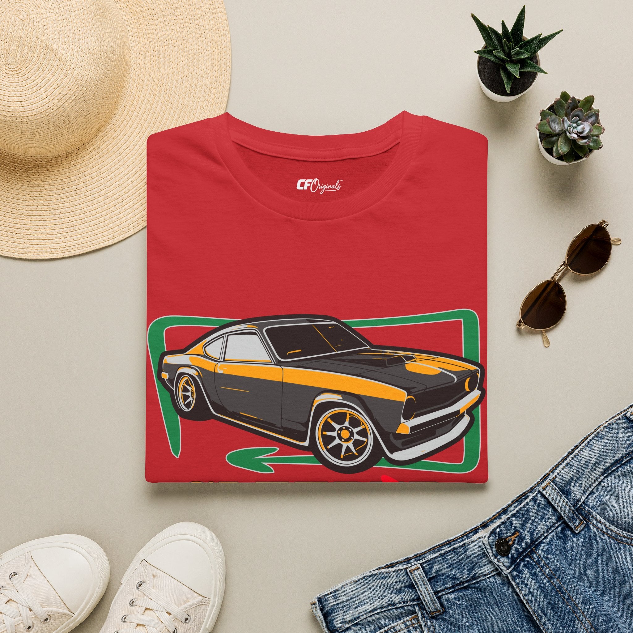 Classic Muscle Car T-Shirt — Retro 'Sleepless' Graphic Tee