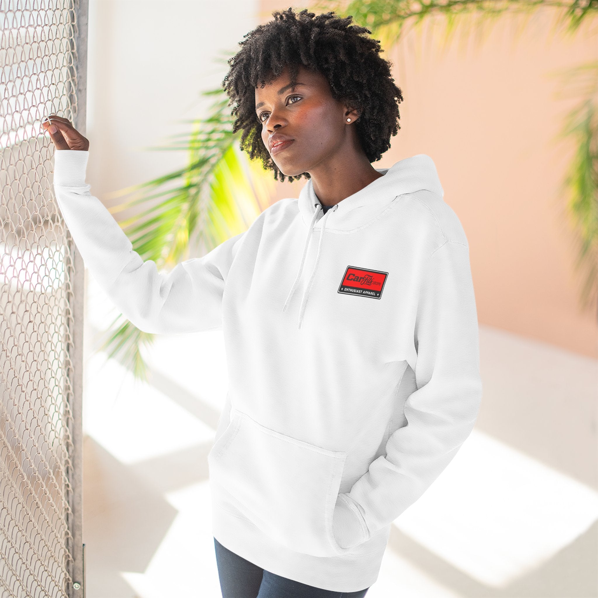 Flatout Garage Fleece Hoodie — Mechanic Shop Logo Pullover