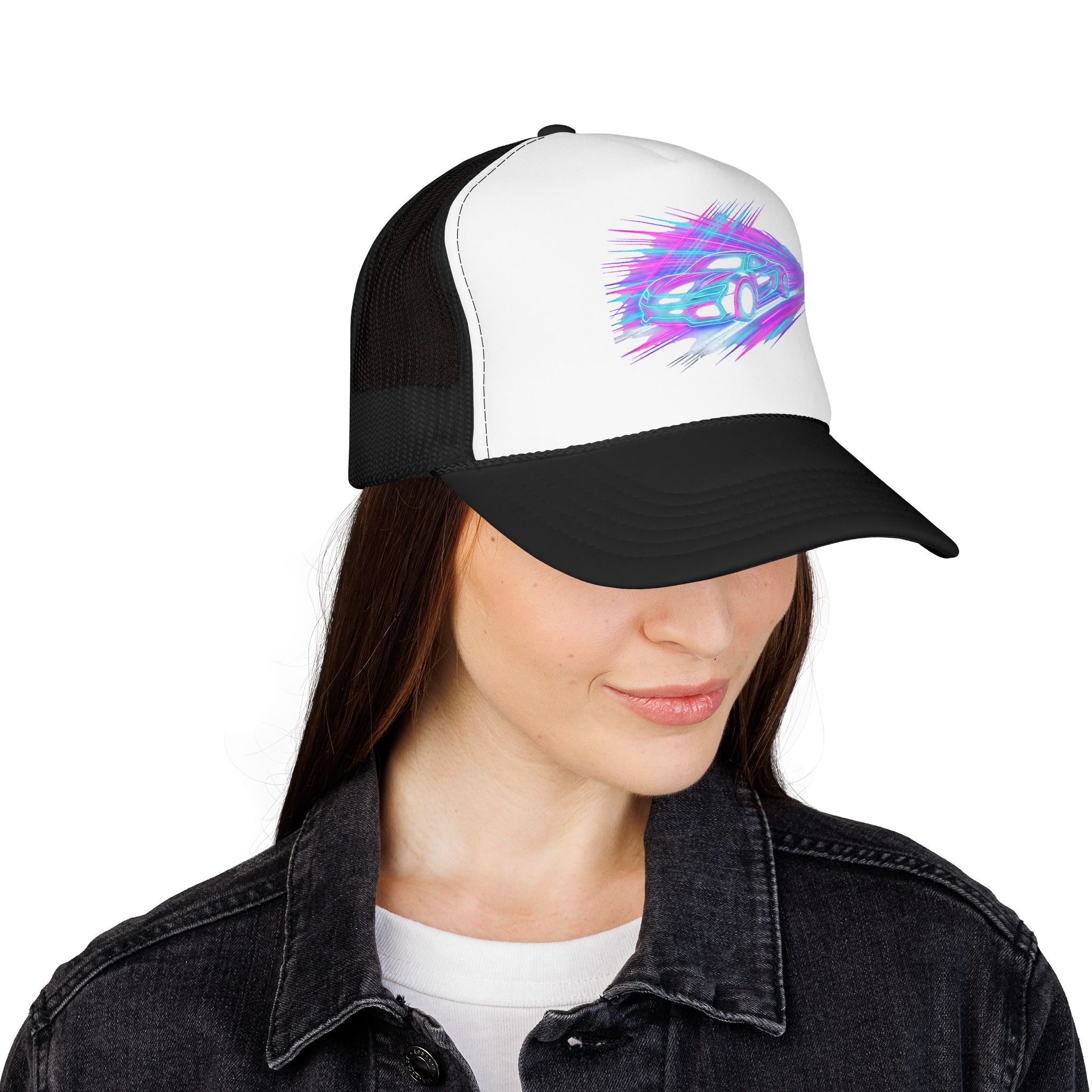 Neon Drift Racing Trucker Hat