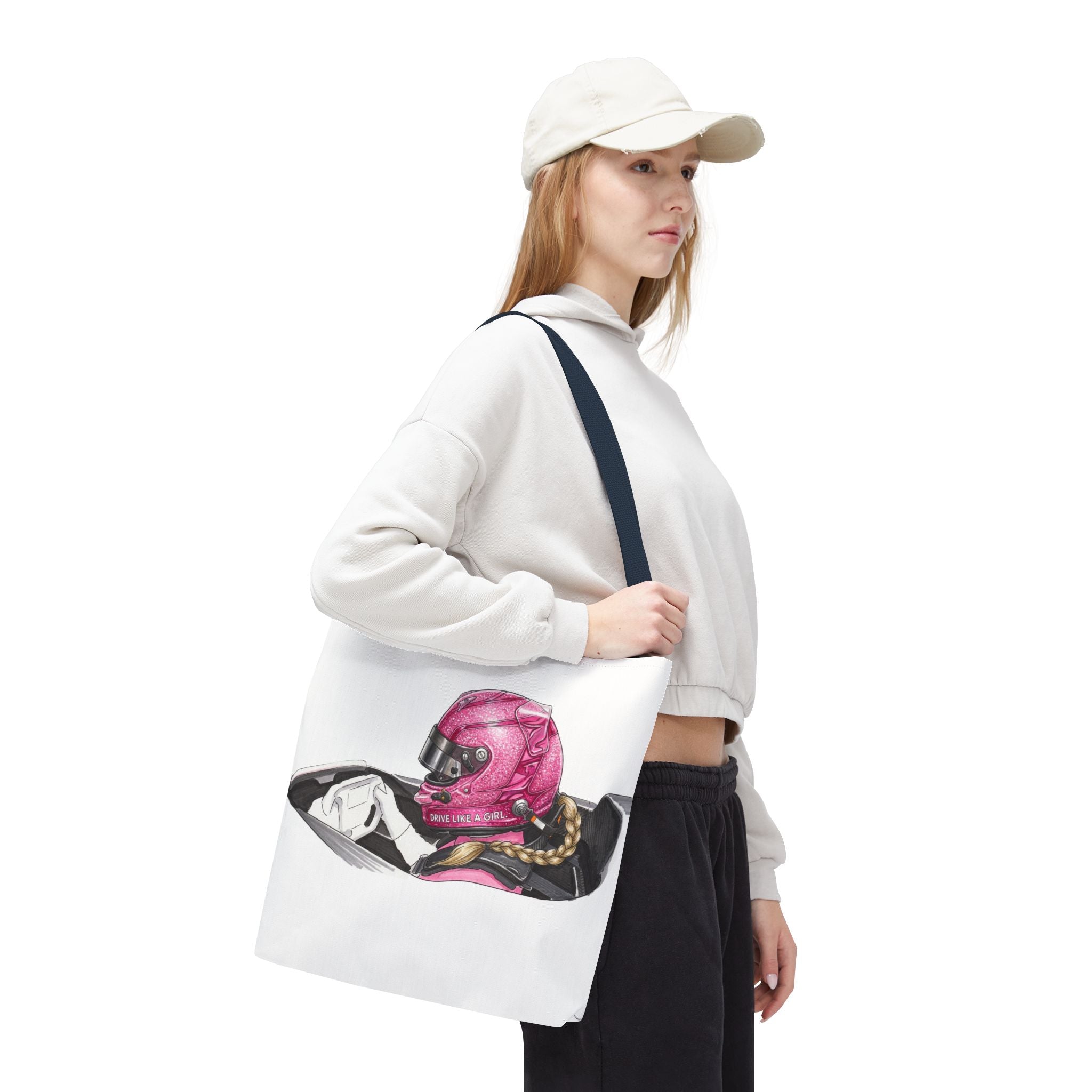Drive Like a Girl - Pink Helmet Everyday Tote Bag