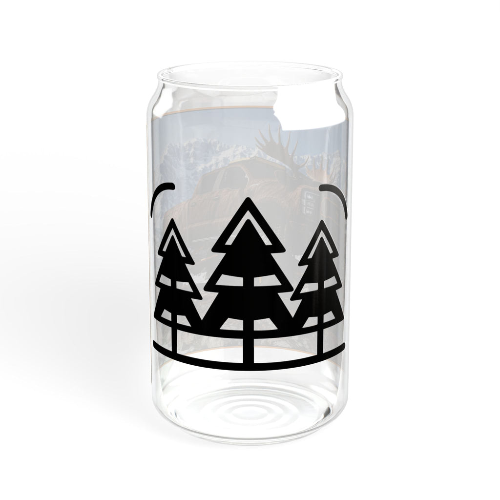 Off-Road Moose Truck Sipper Glass – 16oz Outdoor Adventure Tumbler with Straw