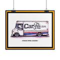 Rolled Poster - Vintage Delivery Truck "CarFits.store" Automotive Wall Art