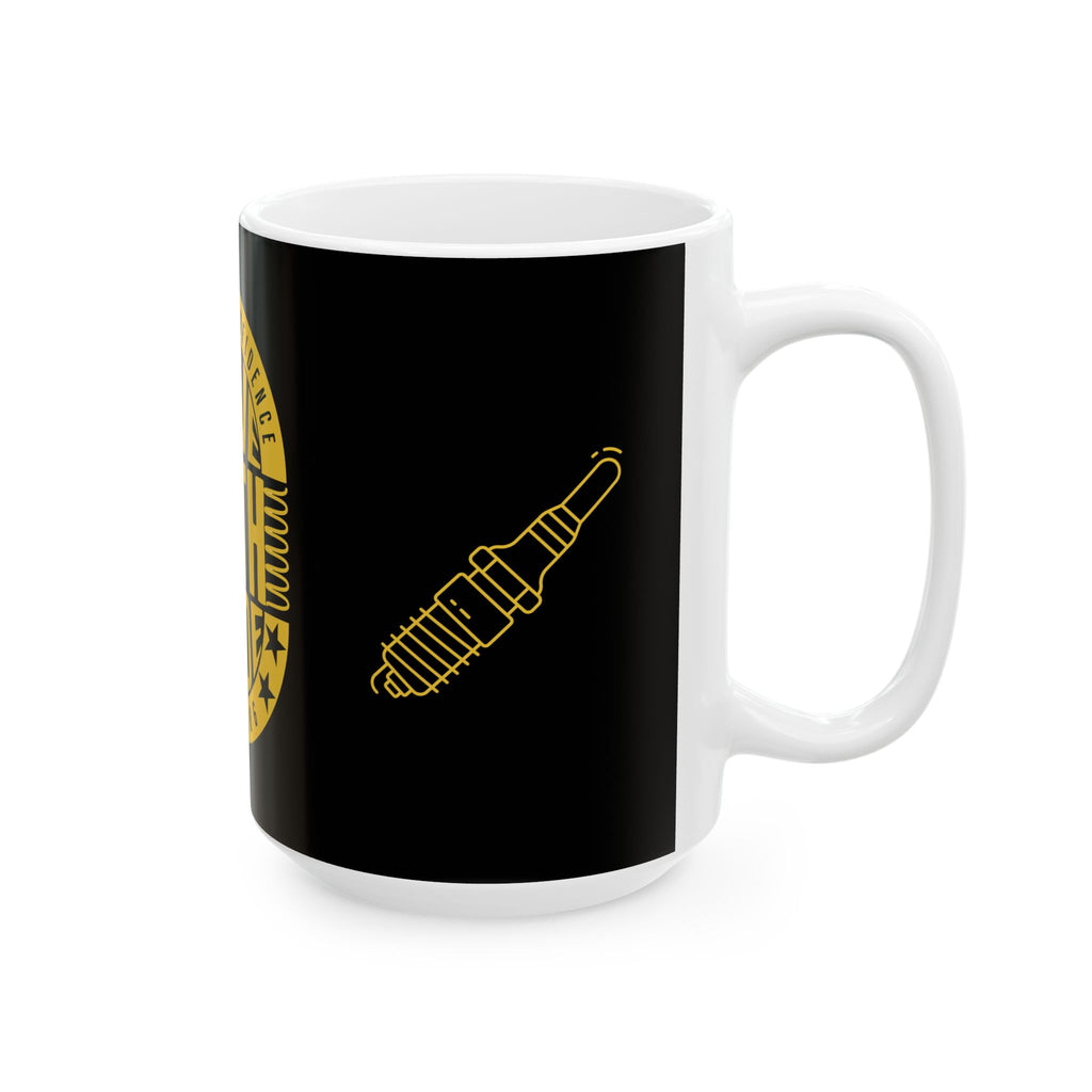 Drive With Pride Ceramic Mug – Yellow Emblem (11oz/15oz)