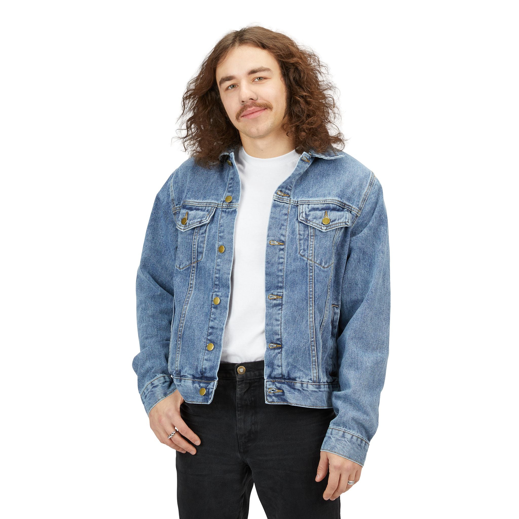 Denim Jacket — 'When Every Day Is Halloween' Vintage Hot Rod Back Print