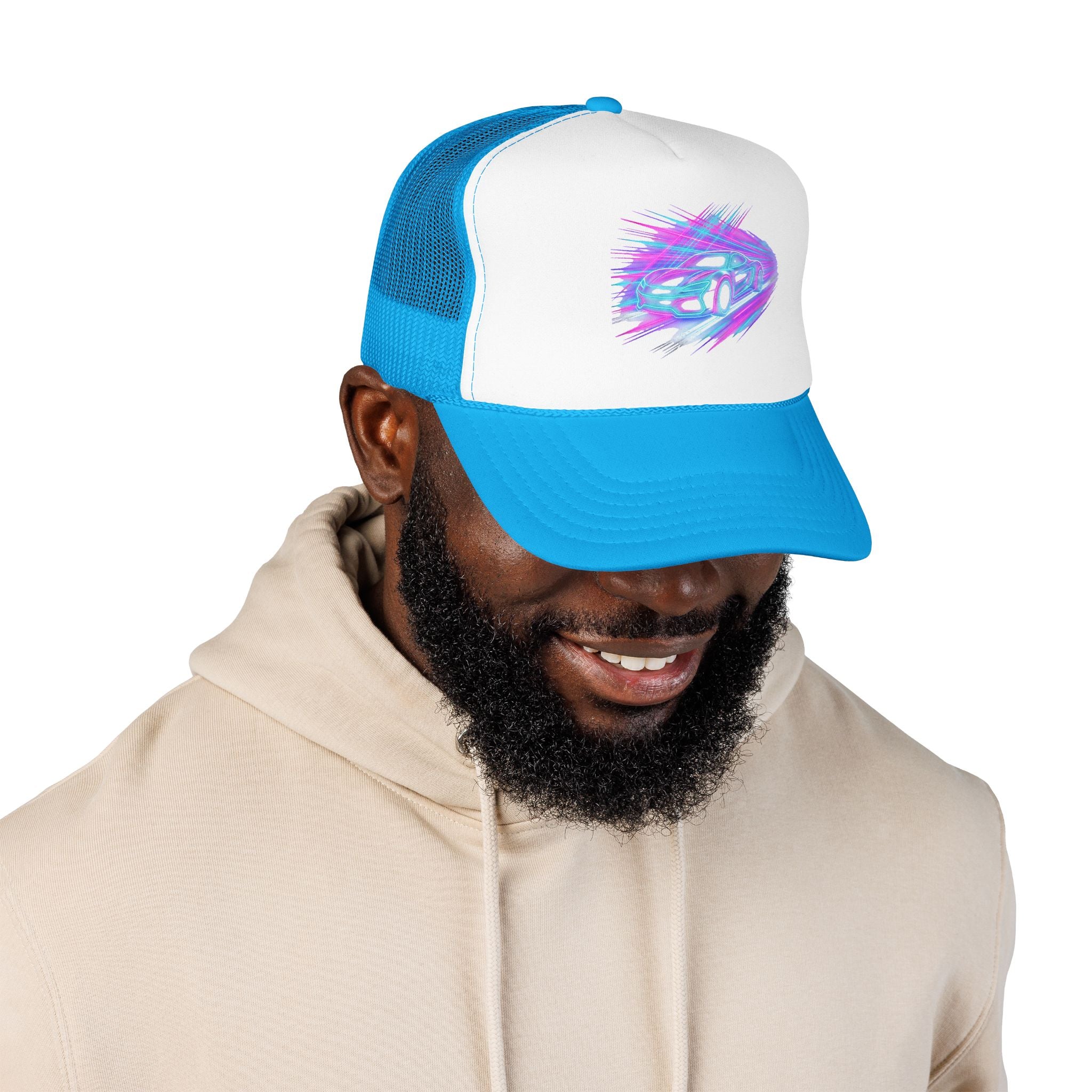 Neon Drift Racing Trucker Hat