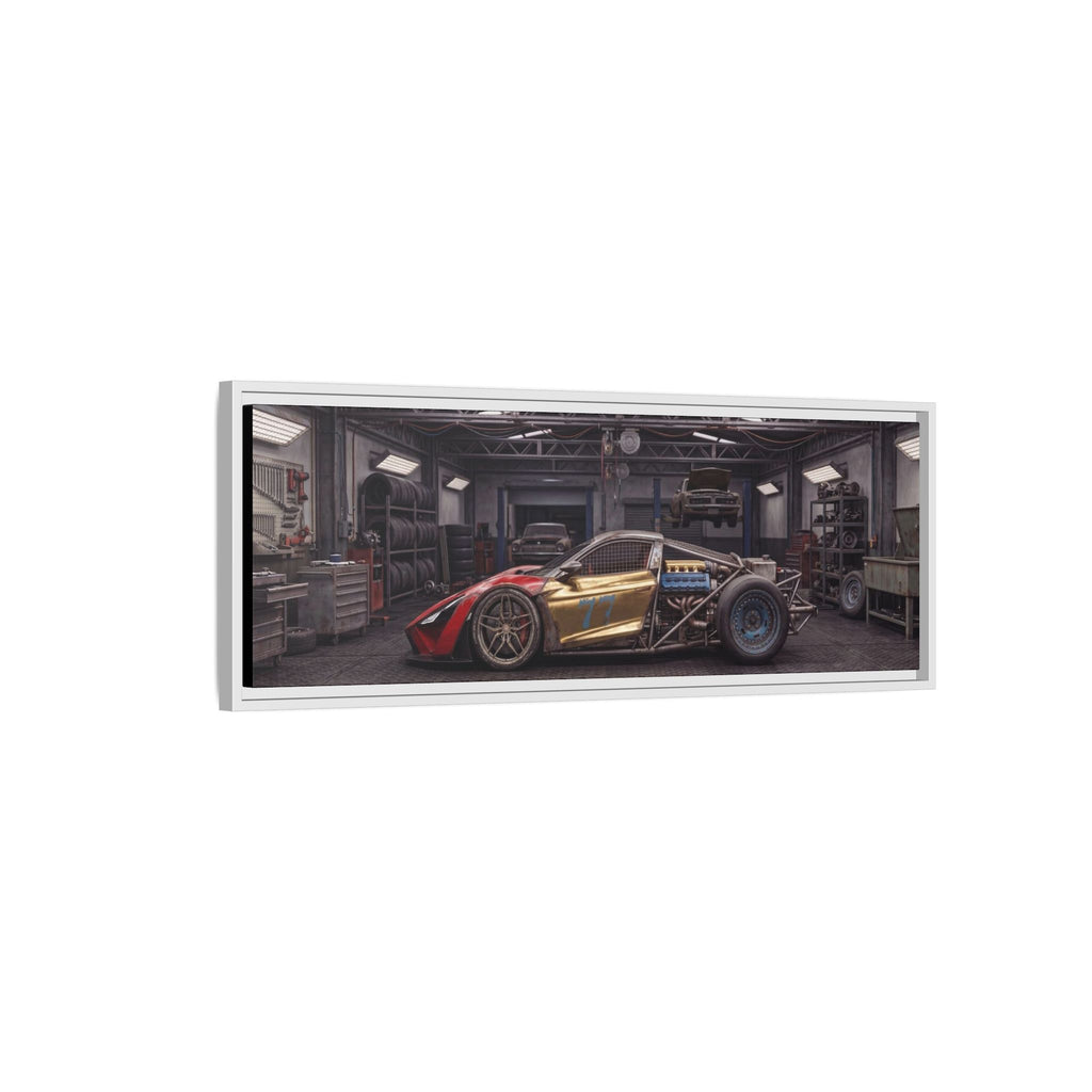 Framed Matte Canvas Supercar Rat Rod - Car Garage Wall Art