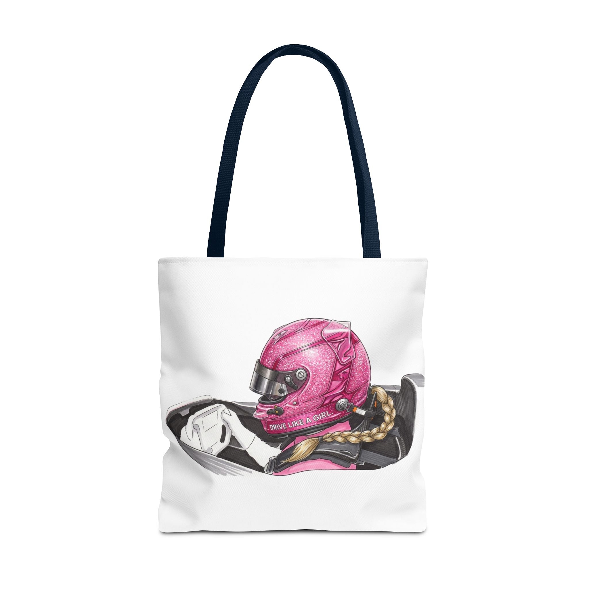 Drive Like a Girl - Pink Helmet Everyday Tote Bag