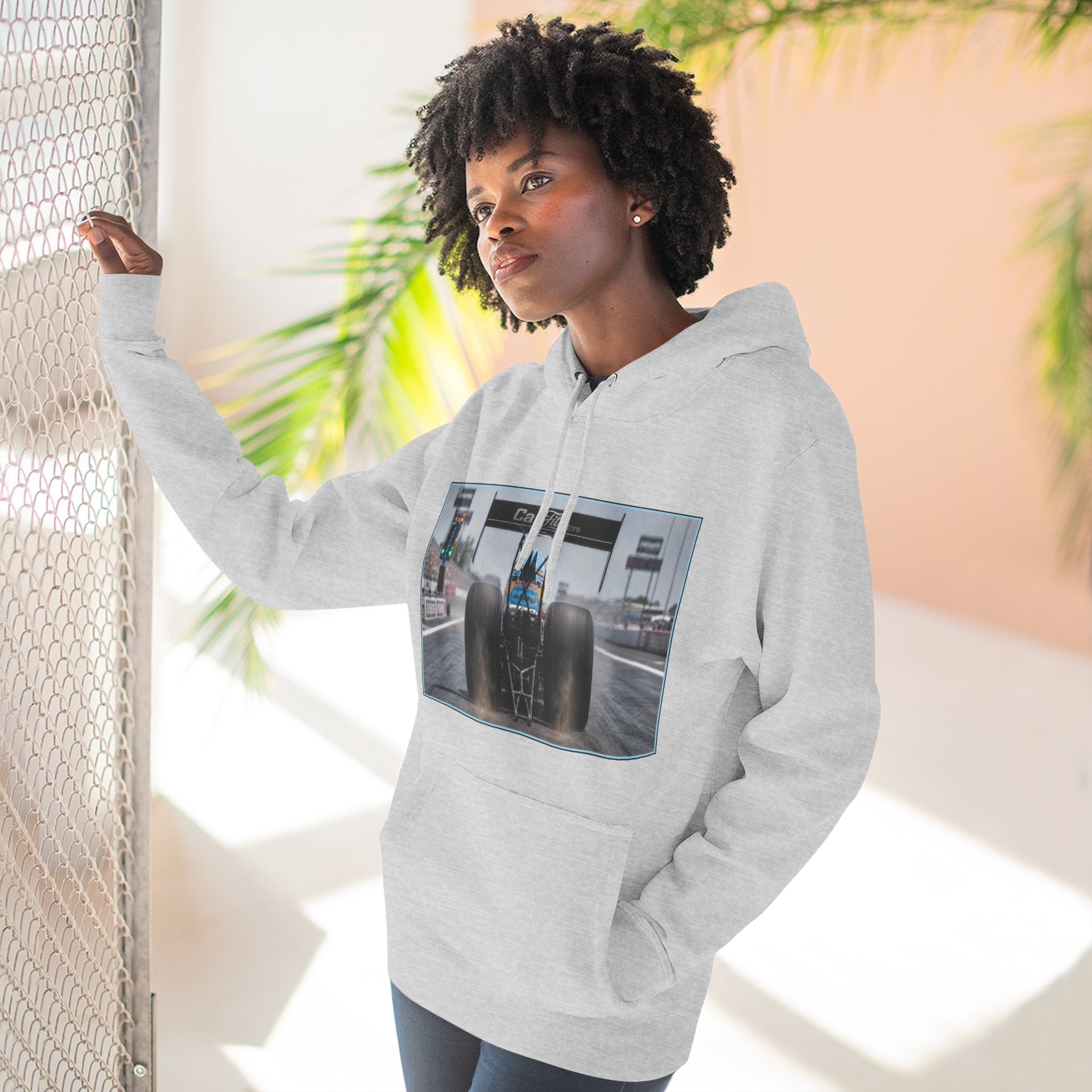 Racing Dragster Hoodie — "Land of 10,000HP" Fleece Pullover