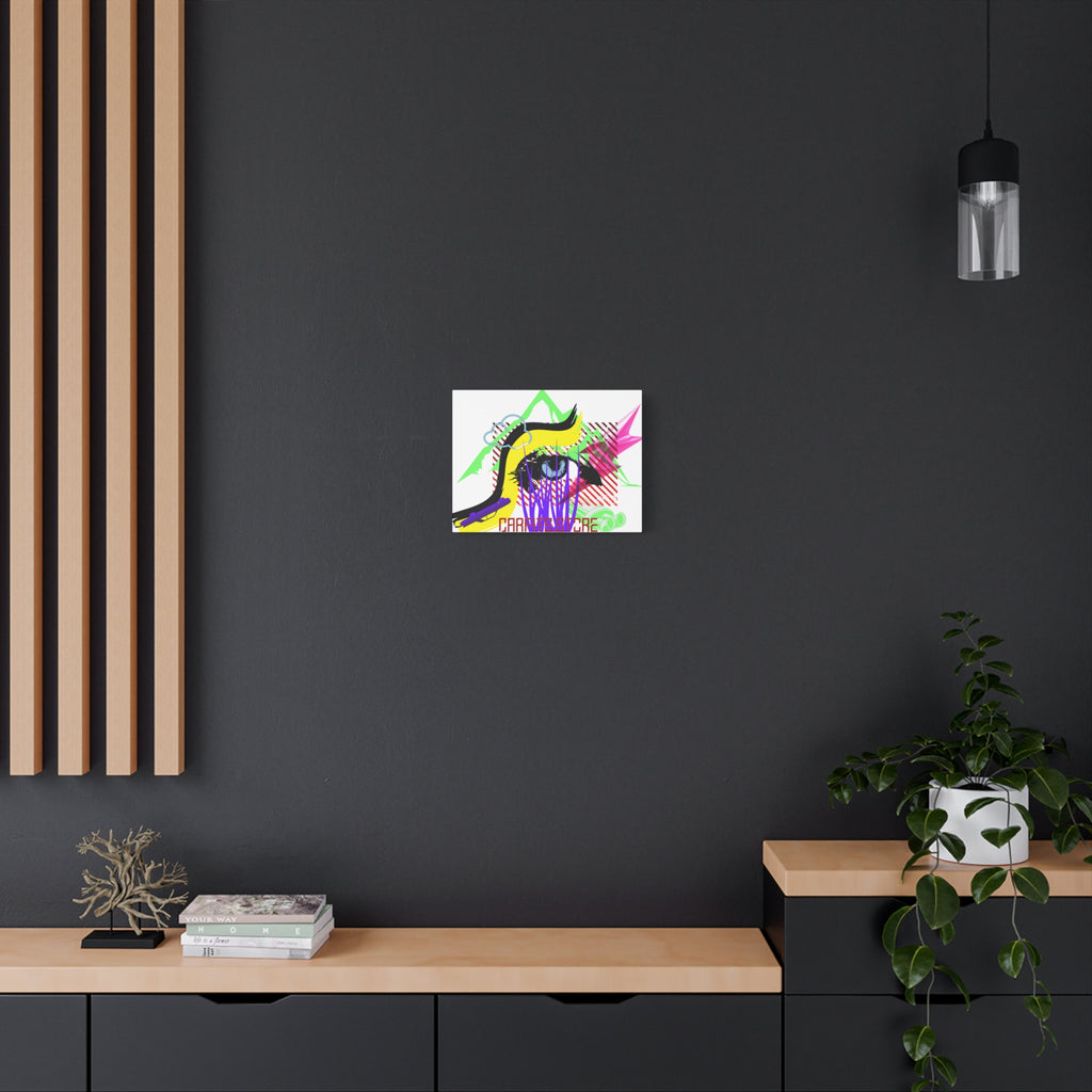 Automotive Pop Art Matte Canvas Print — Vibrant Abstract Wall Art