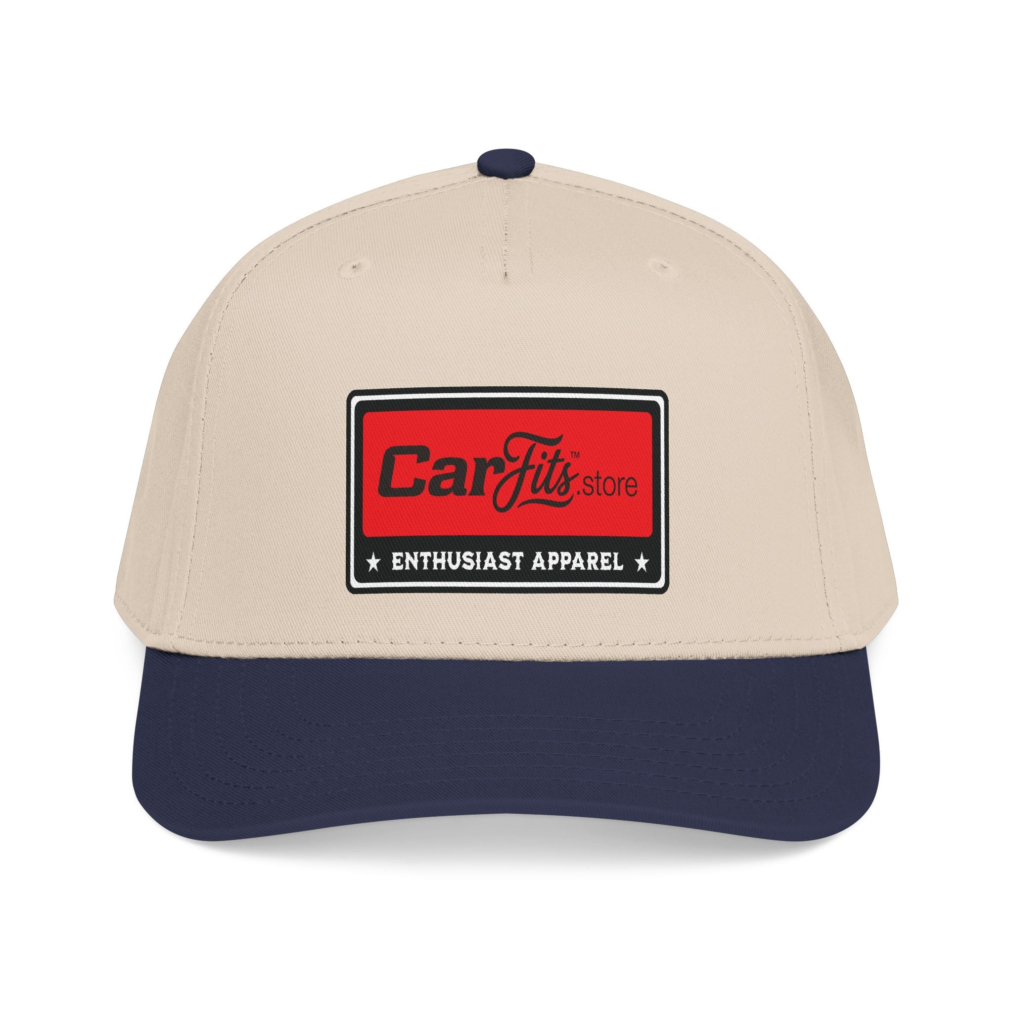 CarFits Vintage Patch Baseball Cap — Enthusiast Apparel Mid-Profile Hat