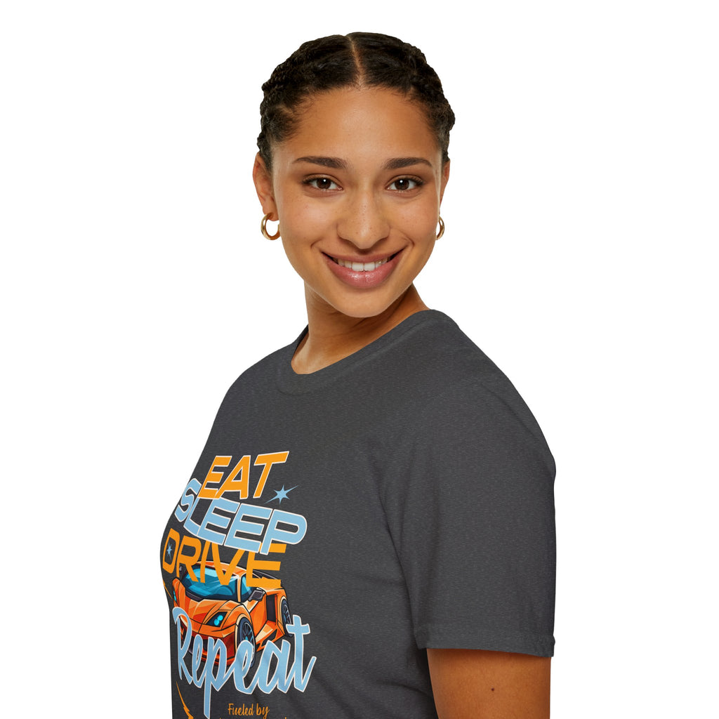 Eat Sleep Drive Repeat T-Shirt — Racing Car Graphic Tee for Motorsport Fans