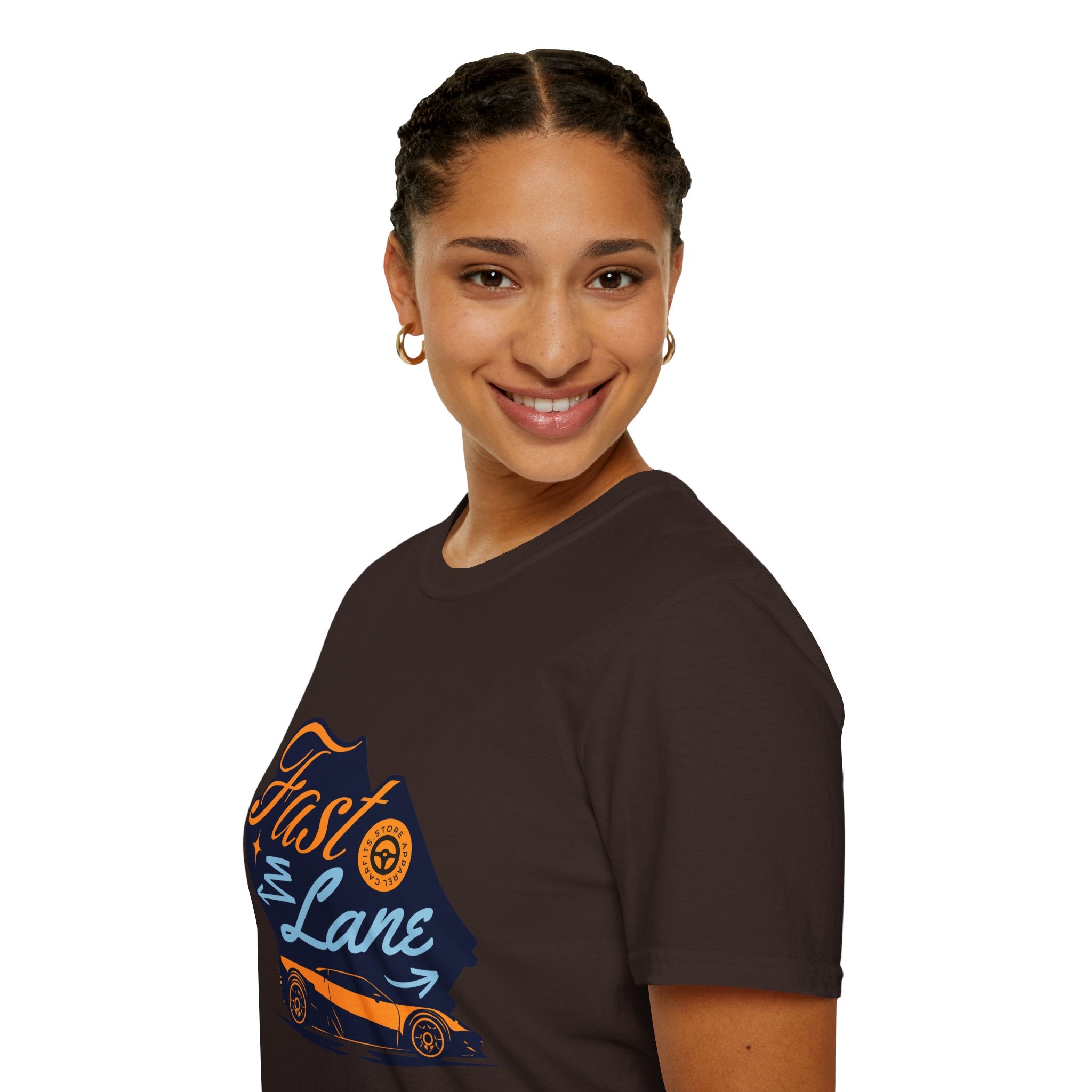 Fast Lane T-Shirt — Retro Racing Car Graphic Tee