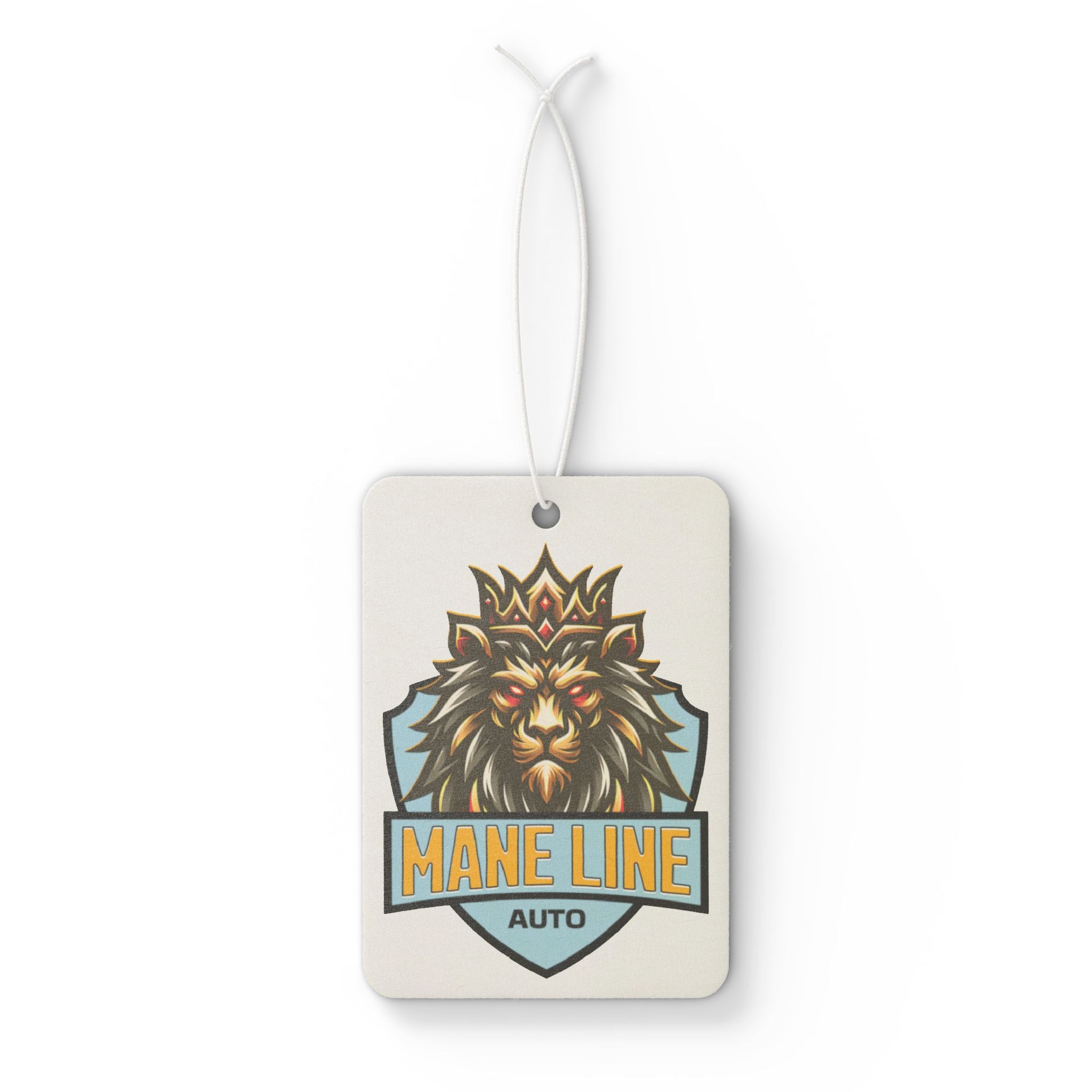 Lion Crest Car Air Freshener — 'Mane Line Auto' Scented Ornament