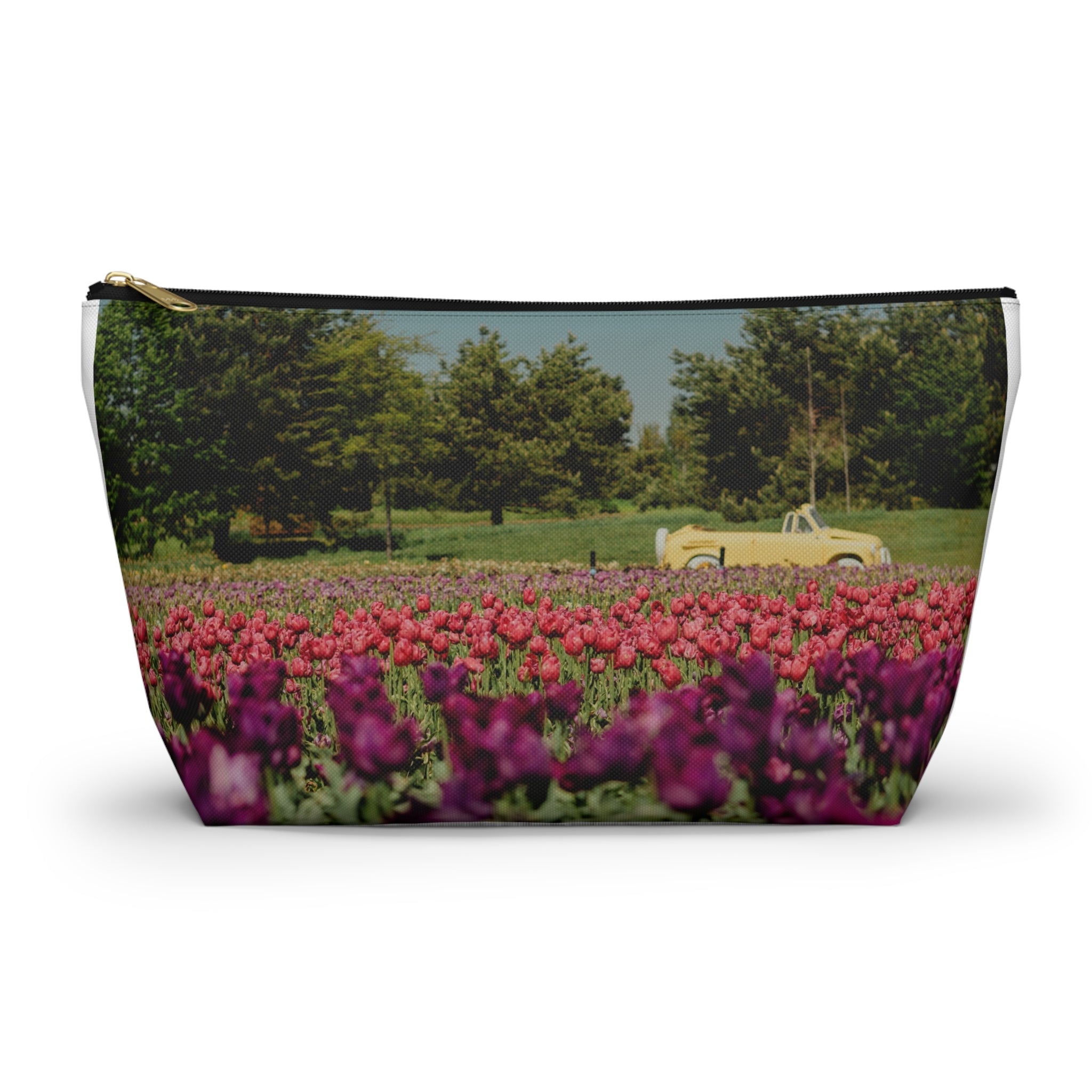 Vintage Floral Accessory Pouch — T‑Bottom Makeup & Travel Case
