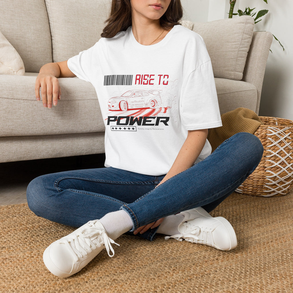 Car Racing T-Shirt — "Rise to Power" Drift Sports Tee